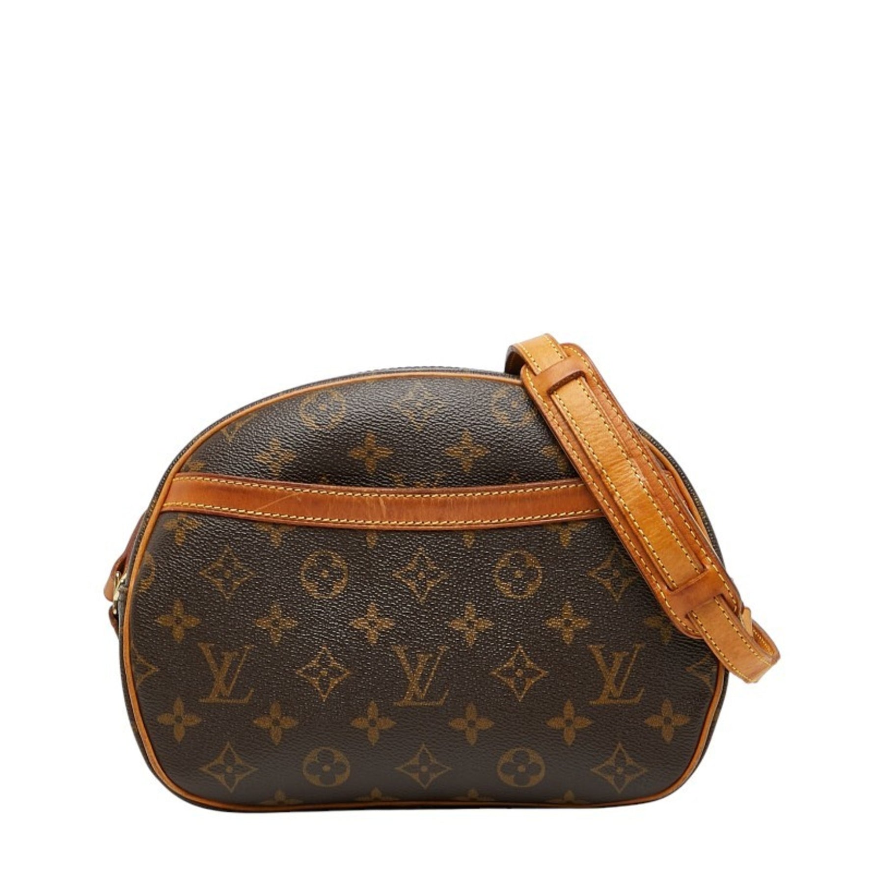 Louis Vuitton Monogram Blois Crossbody Shoulder Bag Brown Leather LOUIS VUITTON