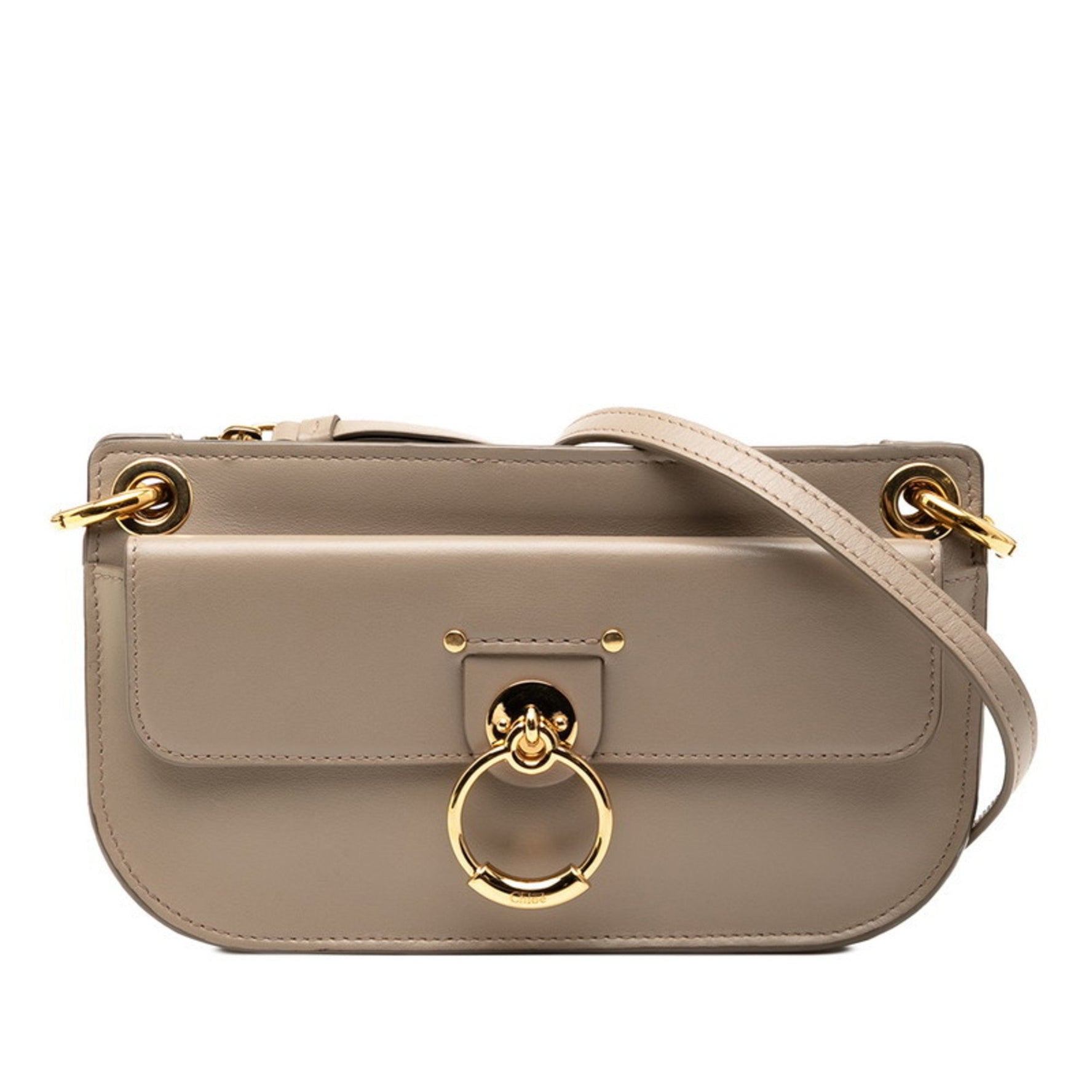 Chloé Chloe Tess Shoulder Bag in Greige Leather