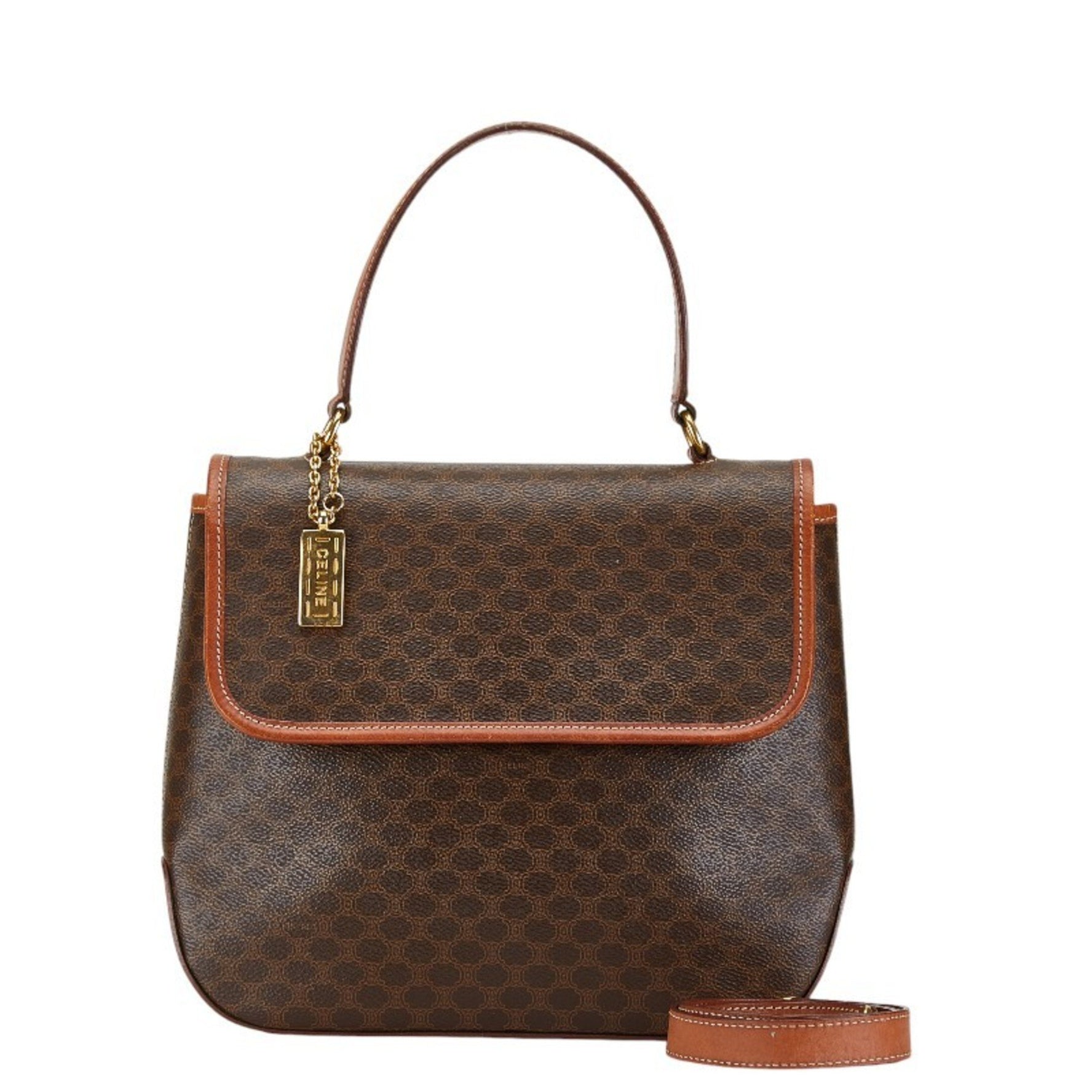 Celine Macadam Handbag Shoulder Bag PVC Leather