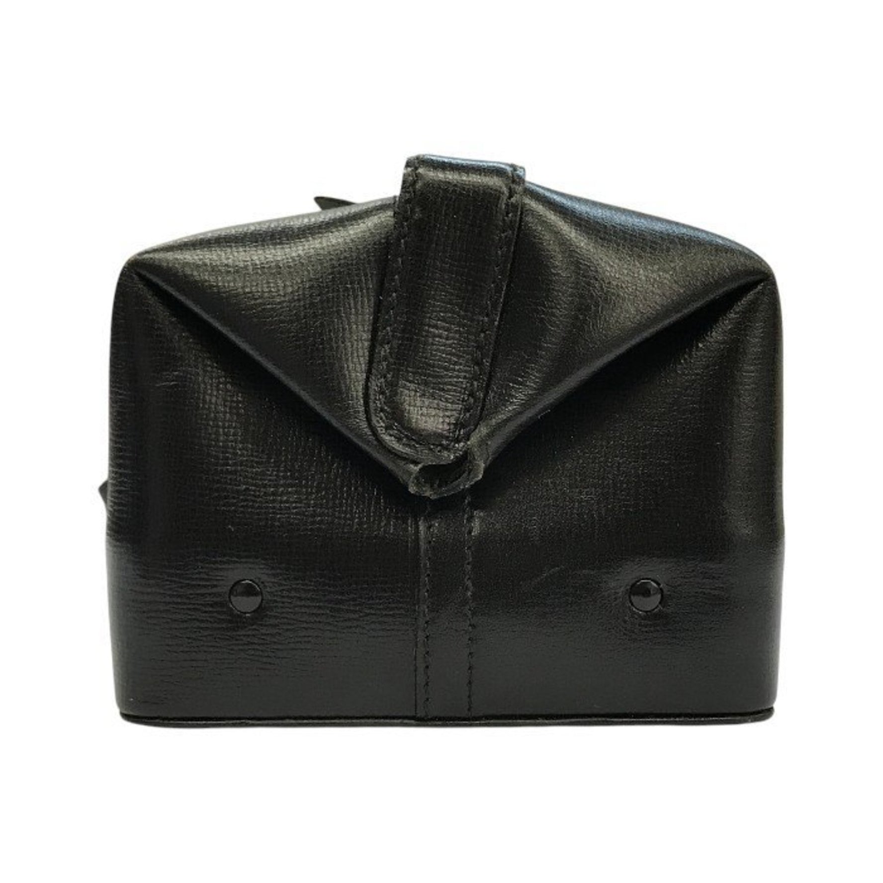 Valextra Trick Track Vanity Bag, Women's, Leather, Black, T1