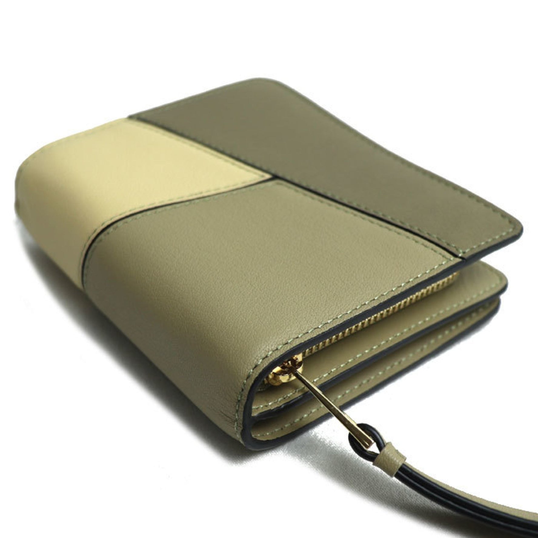 LOEWE Puzzle Compact Wallet Bi-fold Clay x Butter