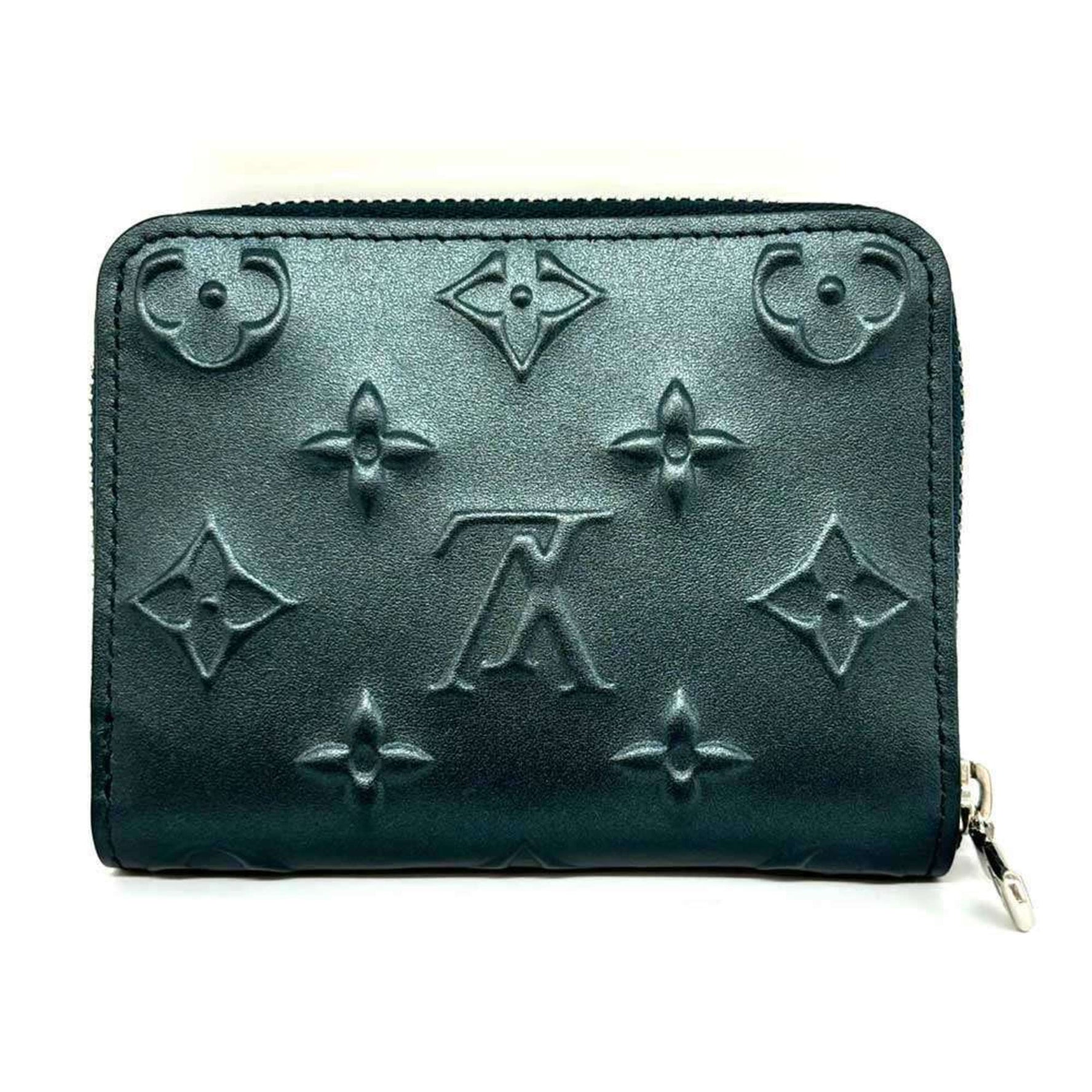 Louis Vuitton Zippy Coin Purse Moonogram Steel Blue Monogram Lamé