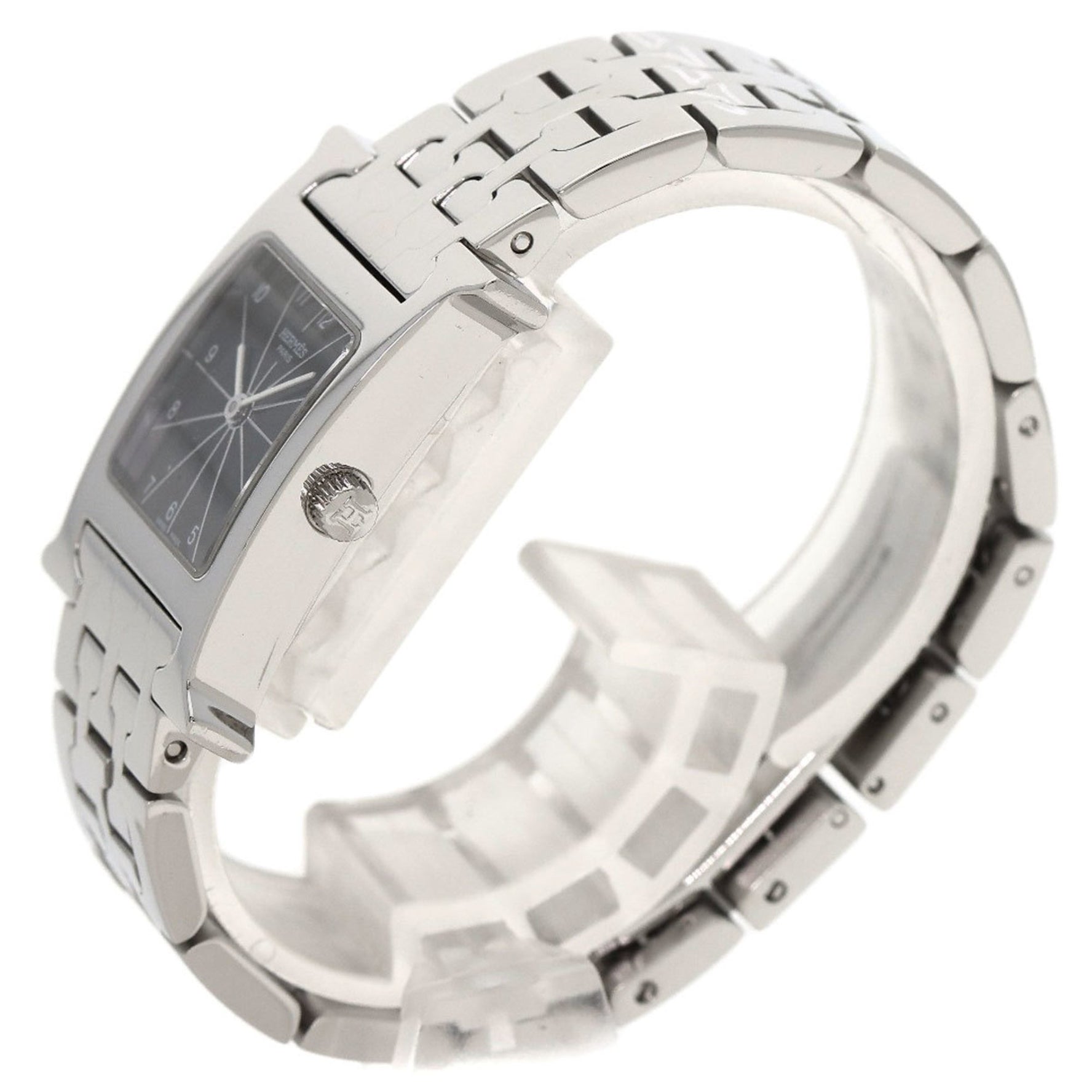 Hermes H Watch Stainless Steel SS Ladies