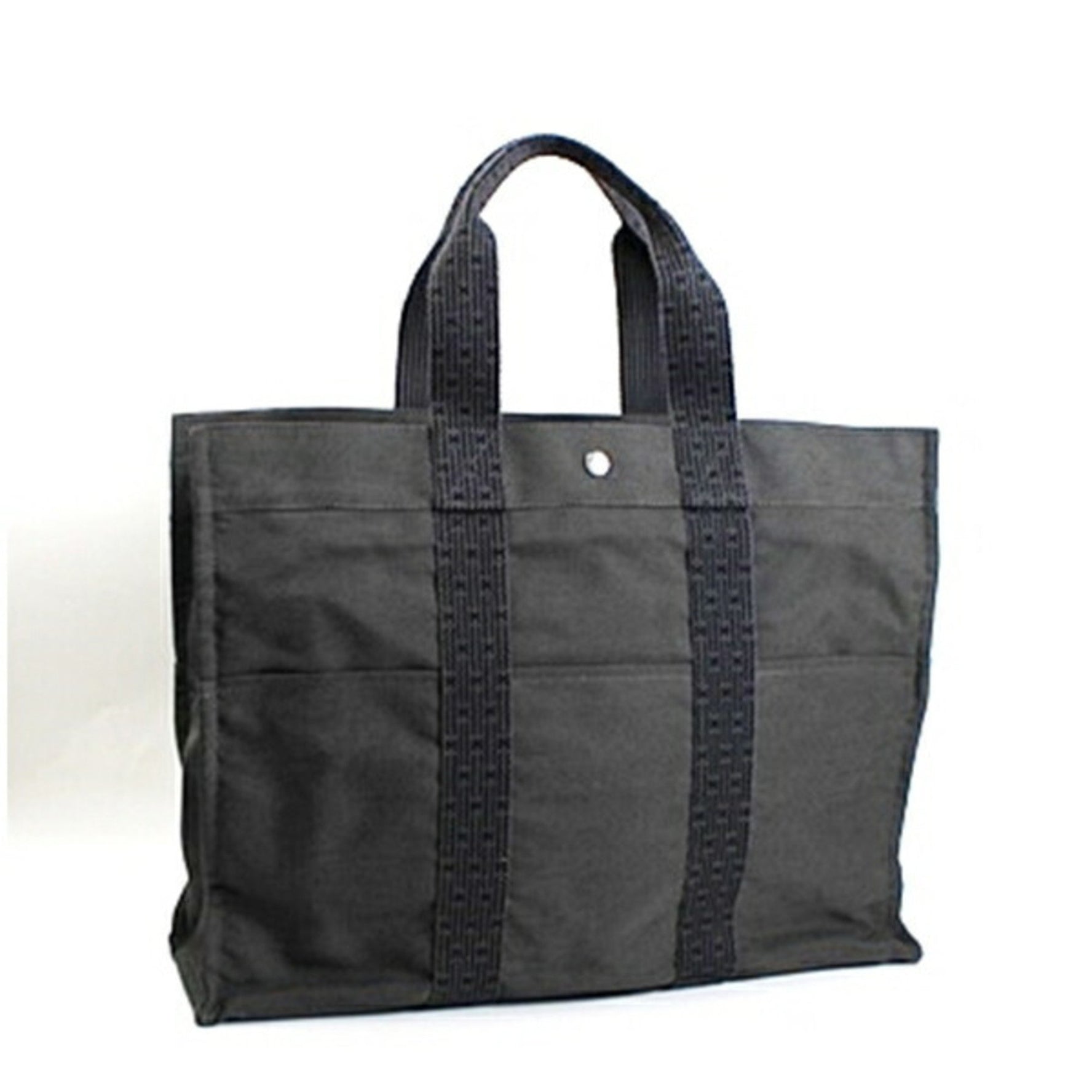 Hermes Air Line GM Nylon Canvas Tote Bag Grey Men's Unisex