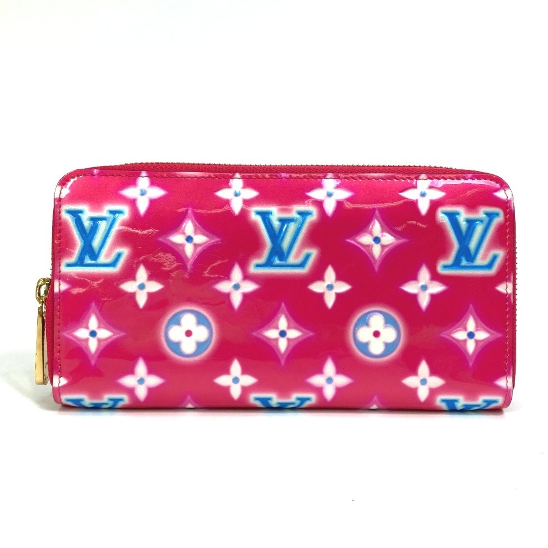 Louis Vuitton Monogram Vernis Zippy Wallet, 2022 Valentine's Day Limited Edition Long Vernis, Fuchsia Neon