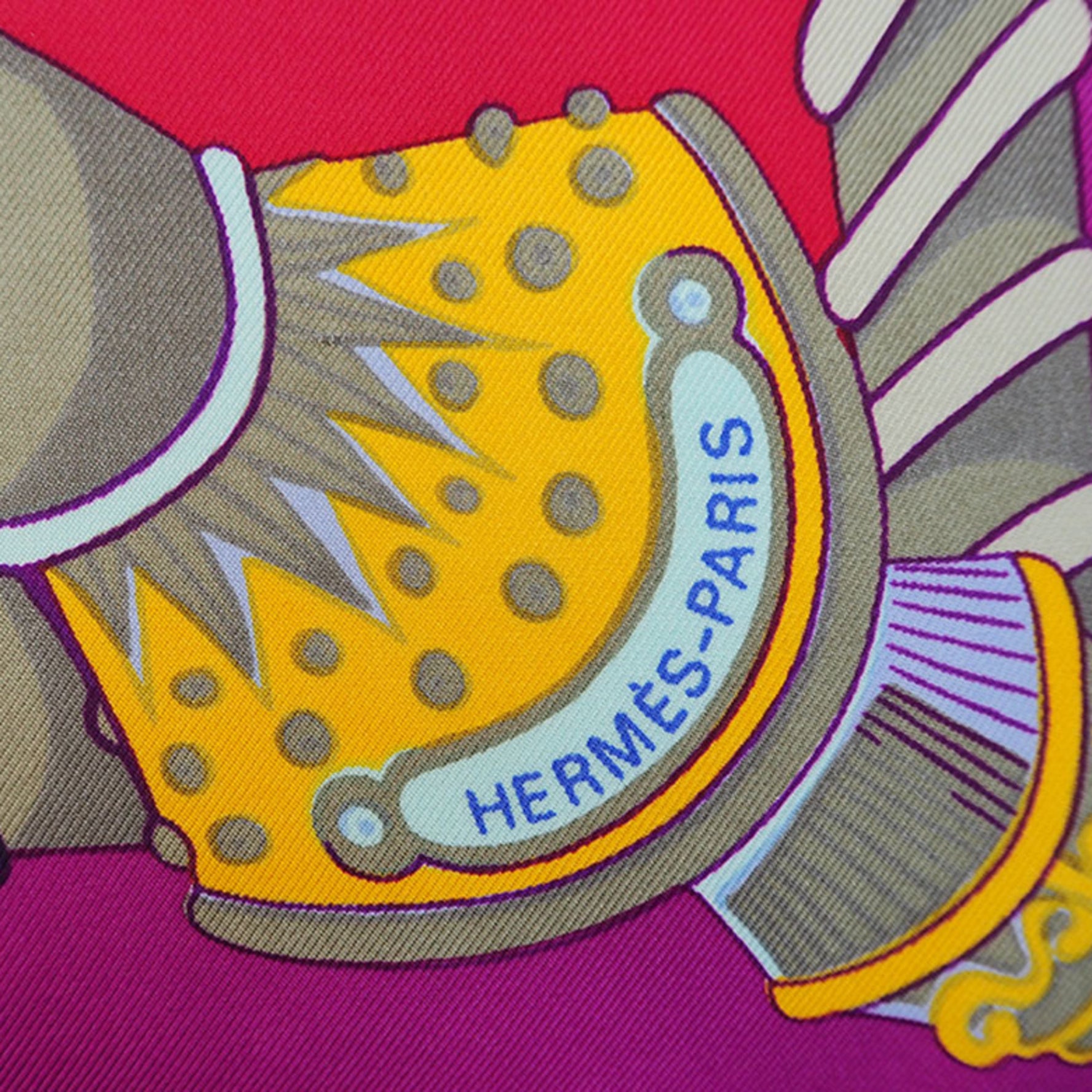 Hermes Carre 90 Etendards et Bonnieres Flag Purple x Pink Silk Scarf Muffler Women's