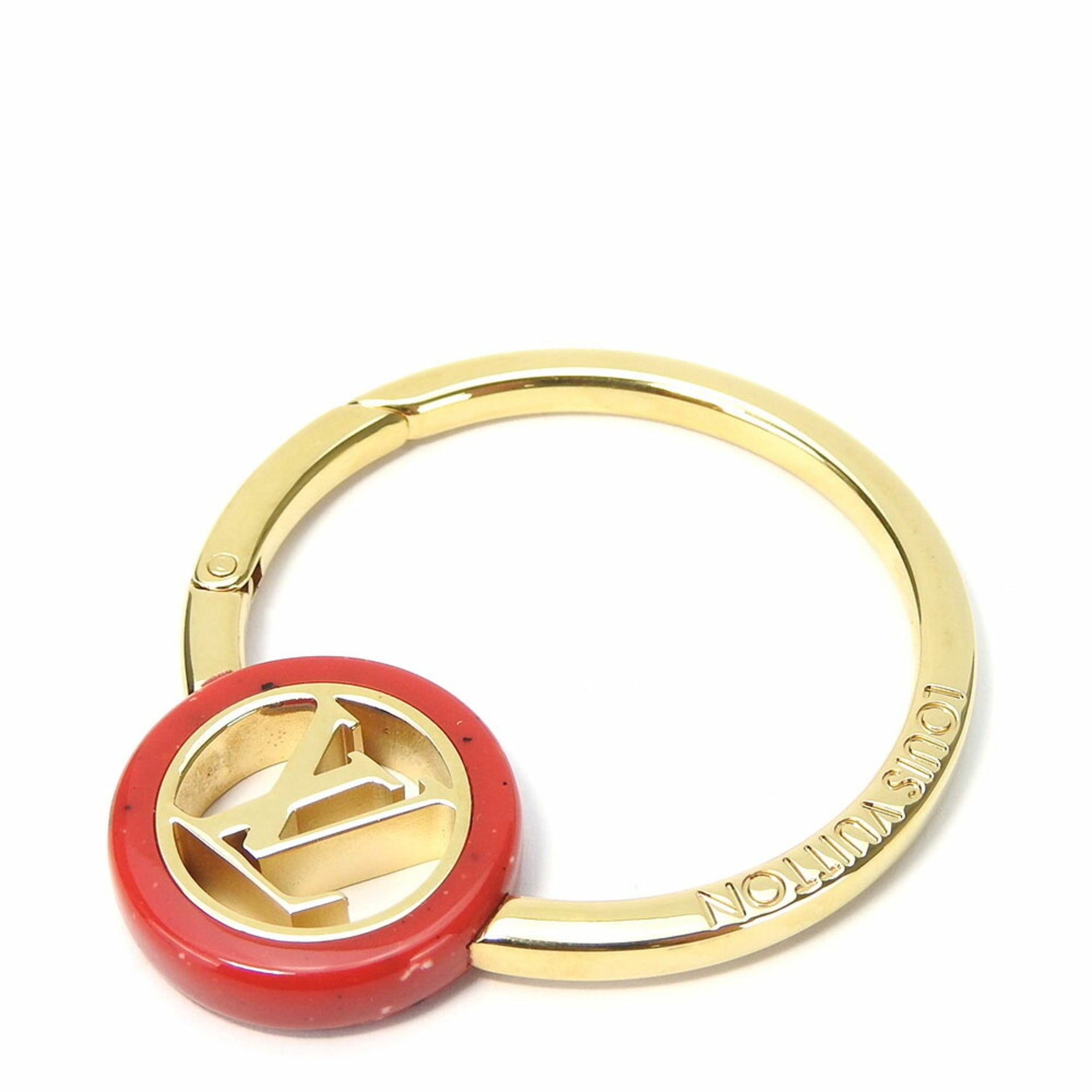 Louis Vuitton Keyring Metal Gold Red |
