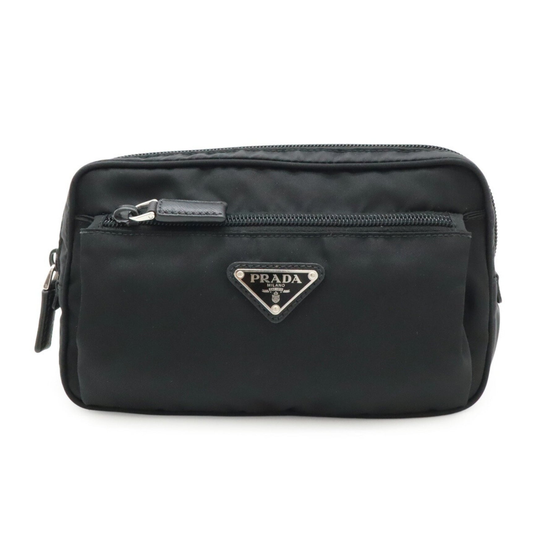 PRADA Body Bag Waist Pouch Hip Nylon NERO Black