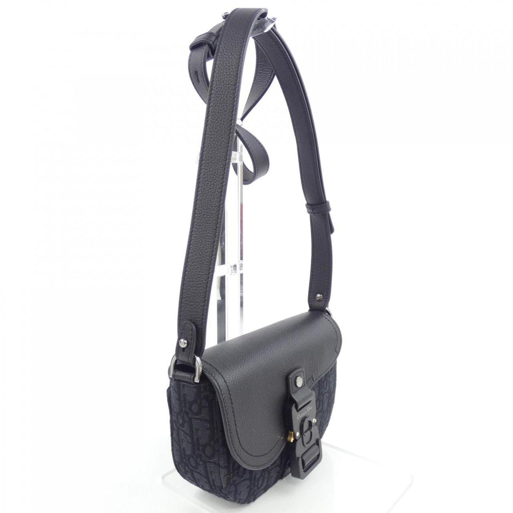 Christian Dior Dior Mini Messenger Bag with Flap, Oblique Jacquard, Handbag