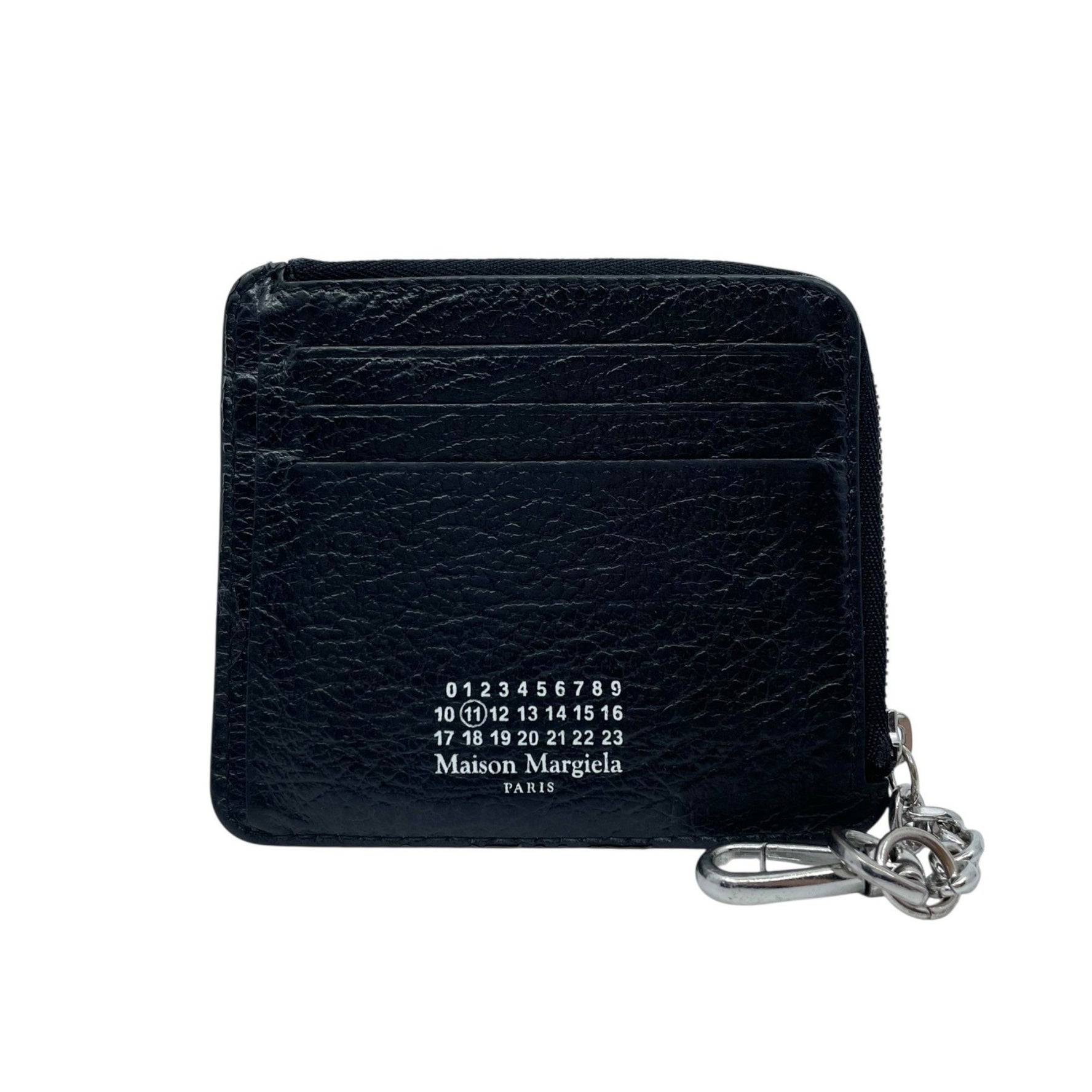 Maison Margiela Business Card Holder, Case, Wallet, Coin Black, 4 Stitches, Leather, Guarantee Included, W5