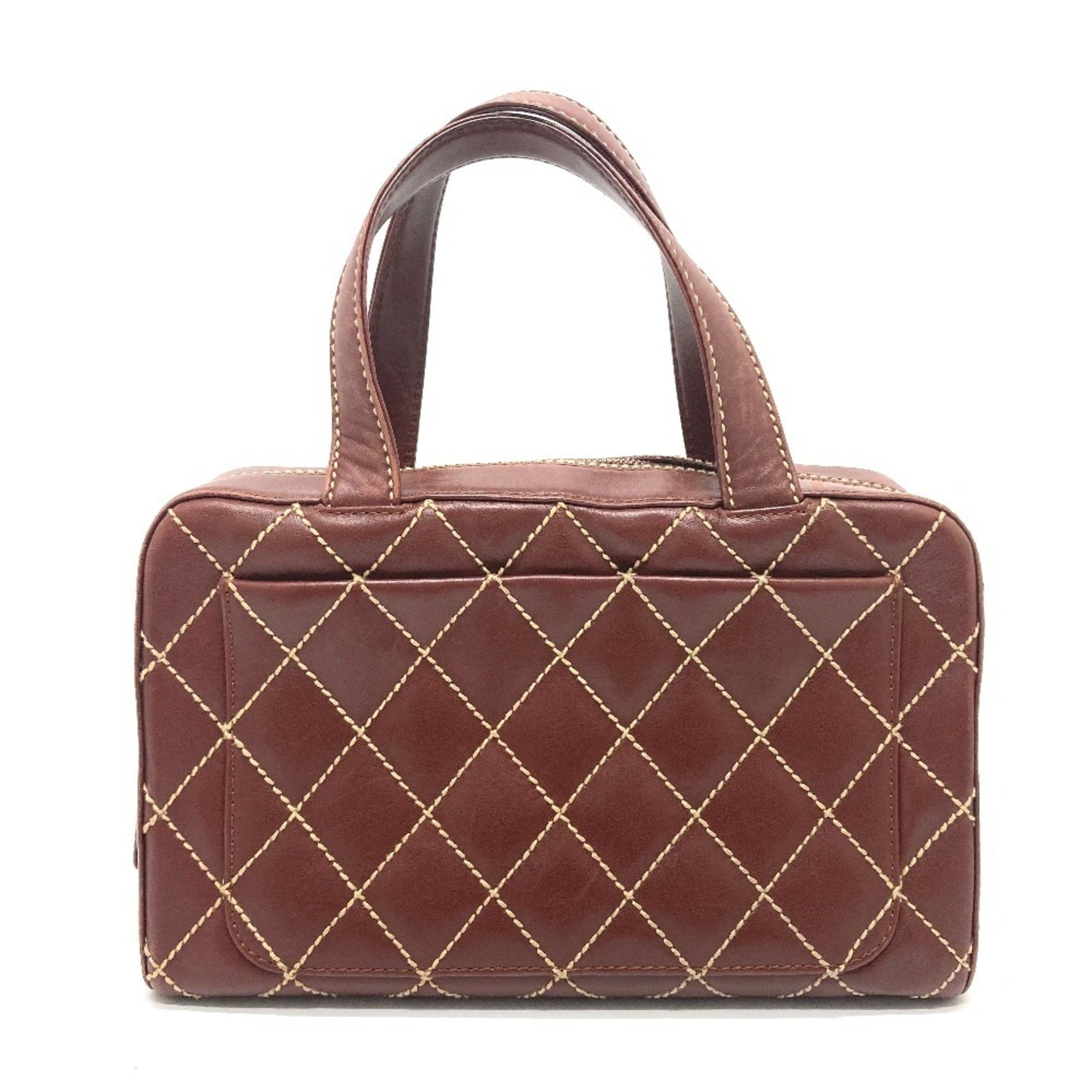 CHANEL CC Coco Mark Wild Stitch Vintage Handbag in Calfskin