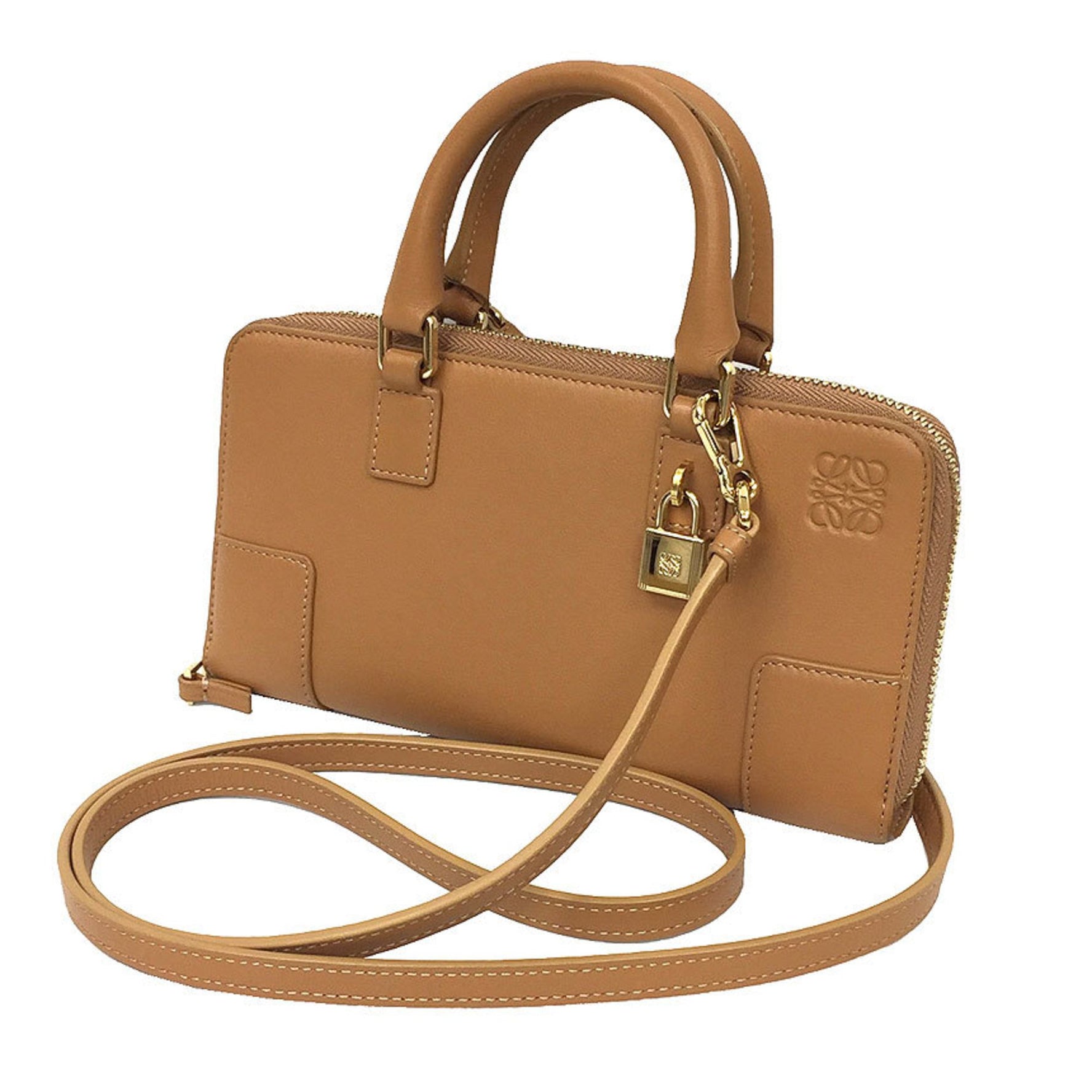 LOEWE Amazona Pouch Shoulder Bag 2586 Brown