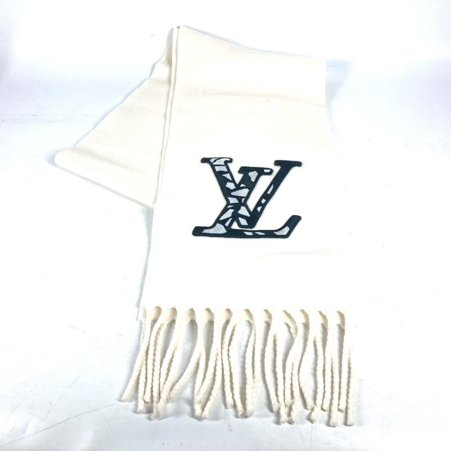 Louis Vuitton LV SKI Scarf Ice Wool White