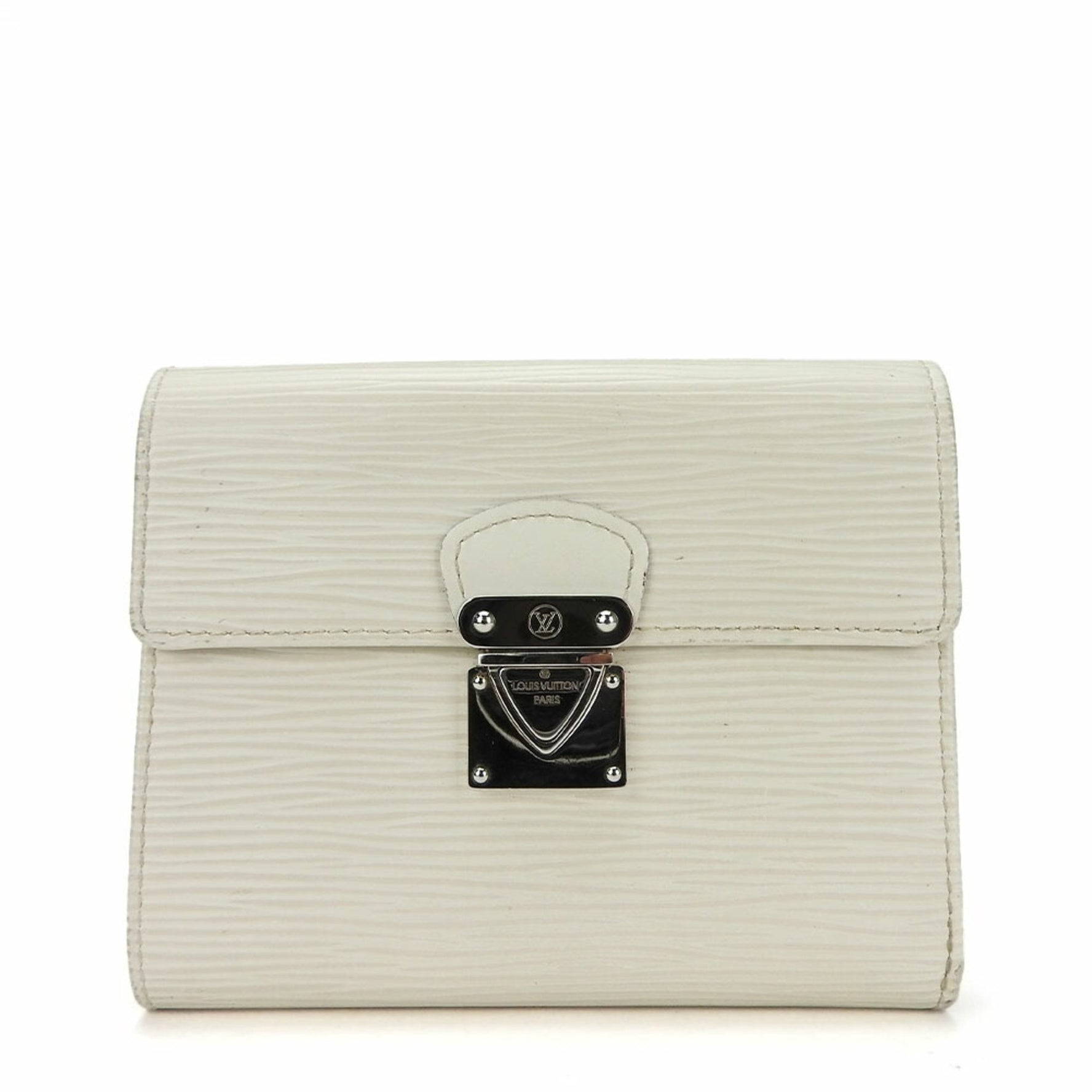 Louis Vuitton Trifold Wallet Portefeuille Koala Epi Yvoire White Compact Included Accessories Leather