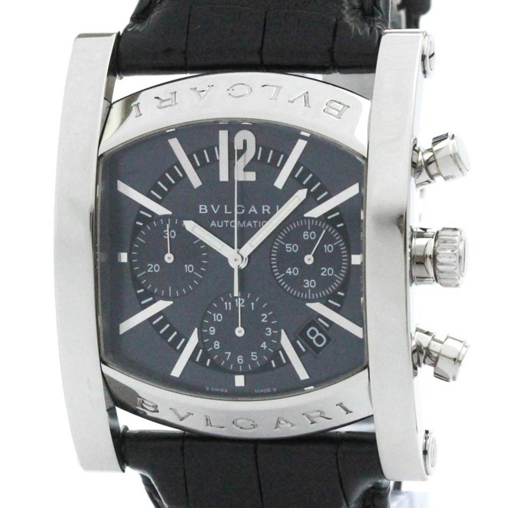 Polished BVLGARI Assioma Chronoragph Steel Automatic Watch