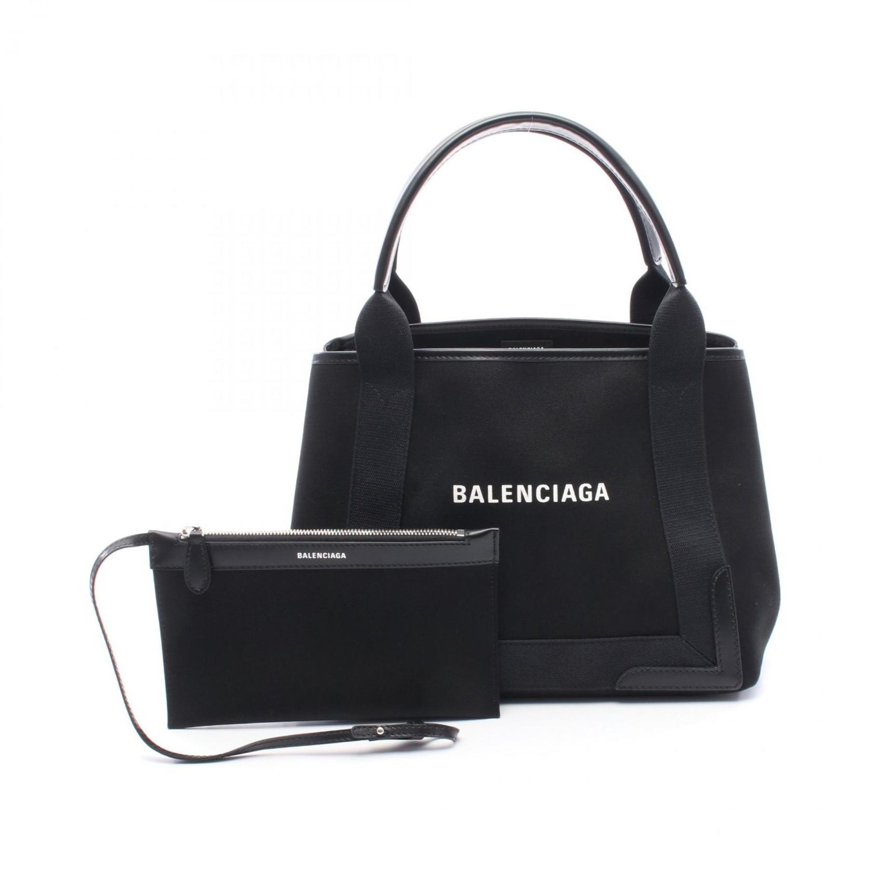 Balenciaga Navy Cabas S Tote Bag, Canvas, Black
