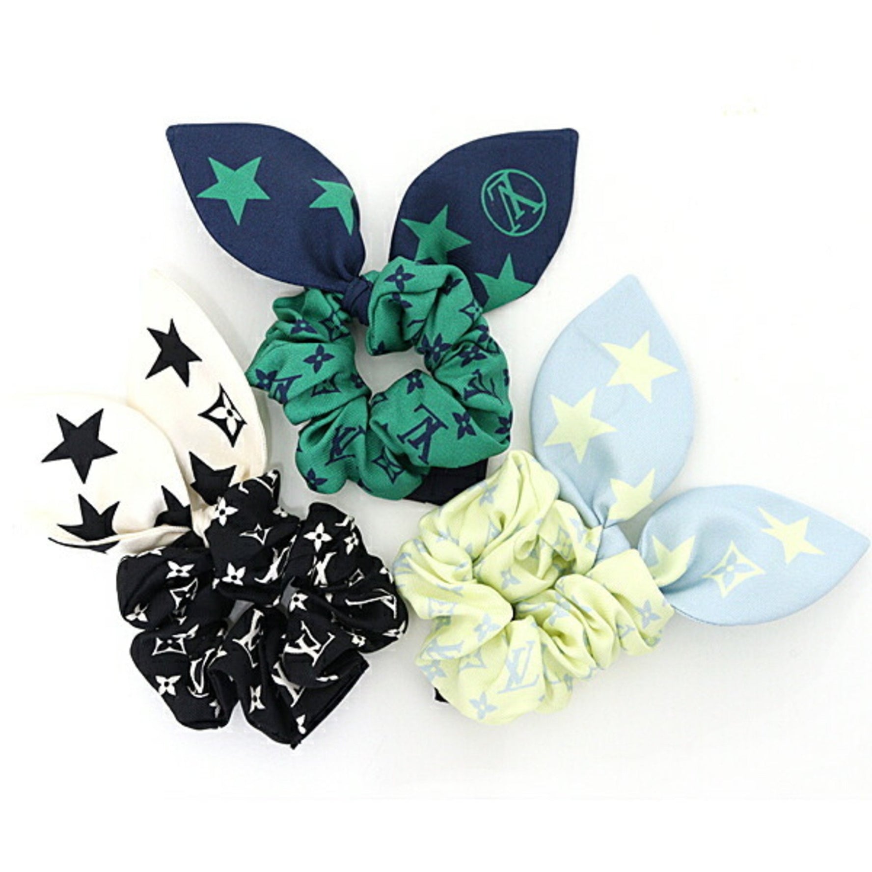 Louis Vuitton Monogram Star Scrunchie Hair Set Multicolor