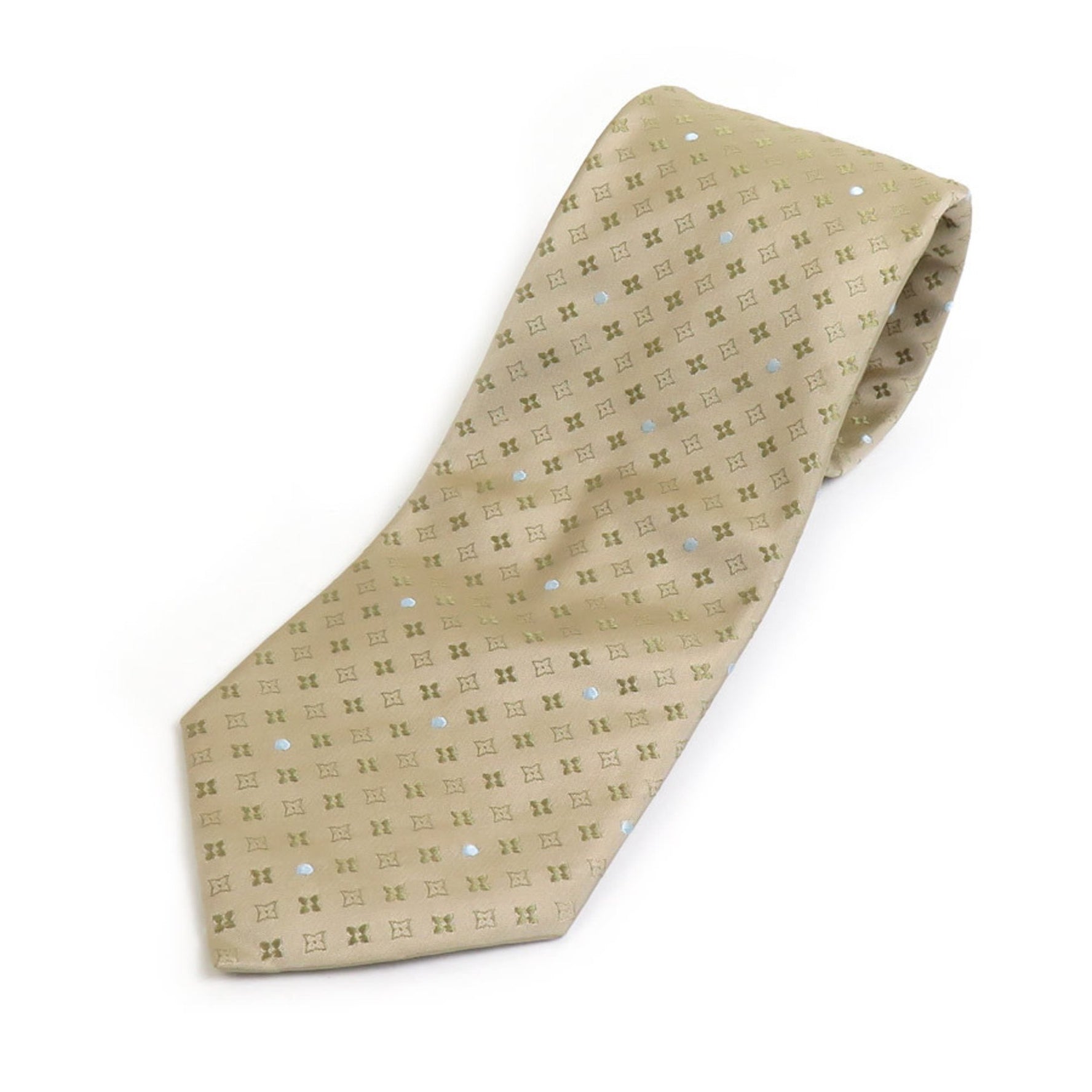 Louis Vuitton Silk Khaki Brown Necktie