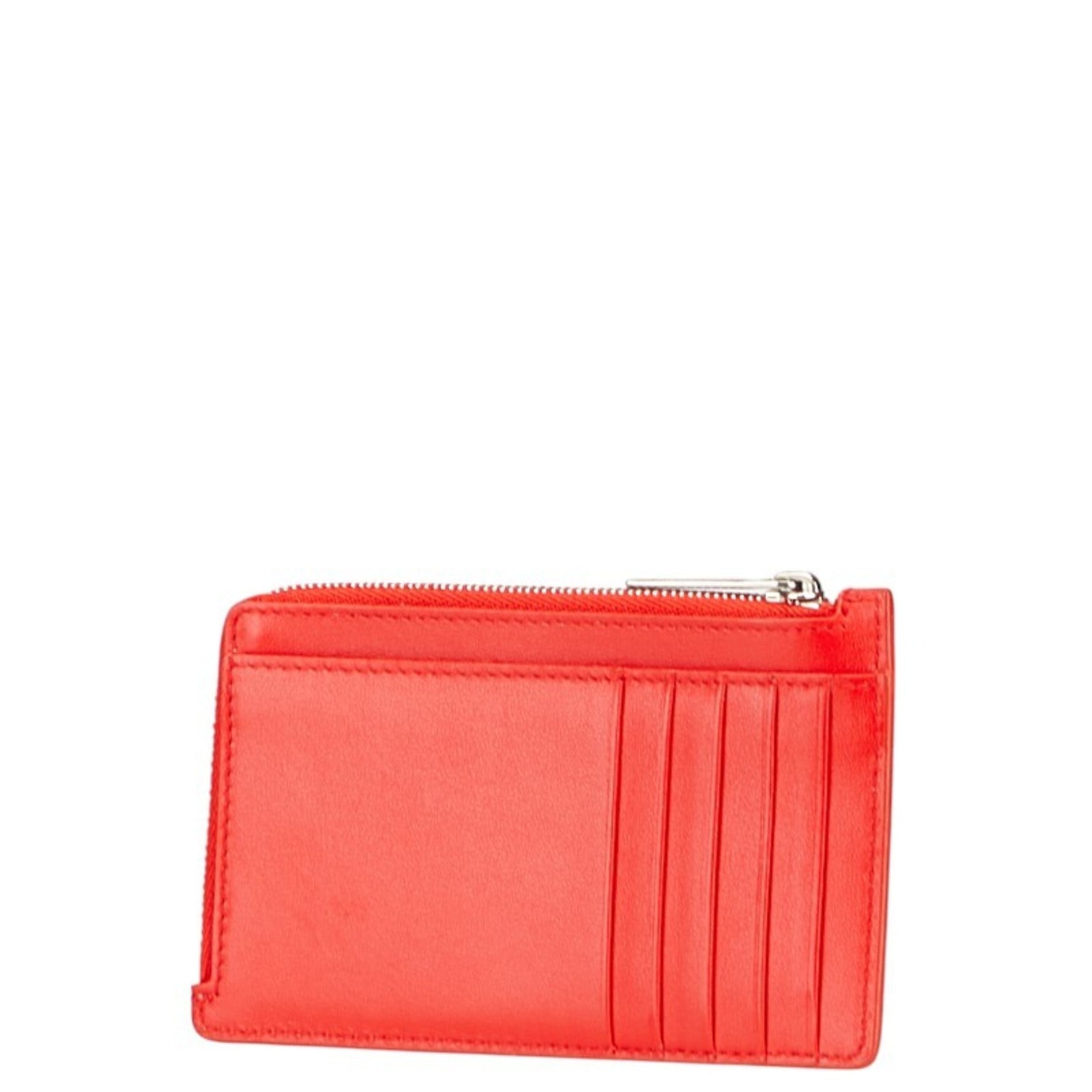 Balenciaga Fragment Case, Coin Card Case Red Leather