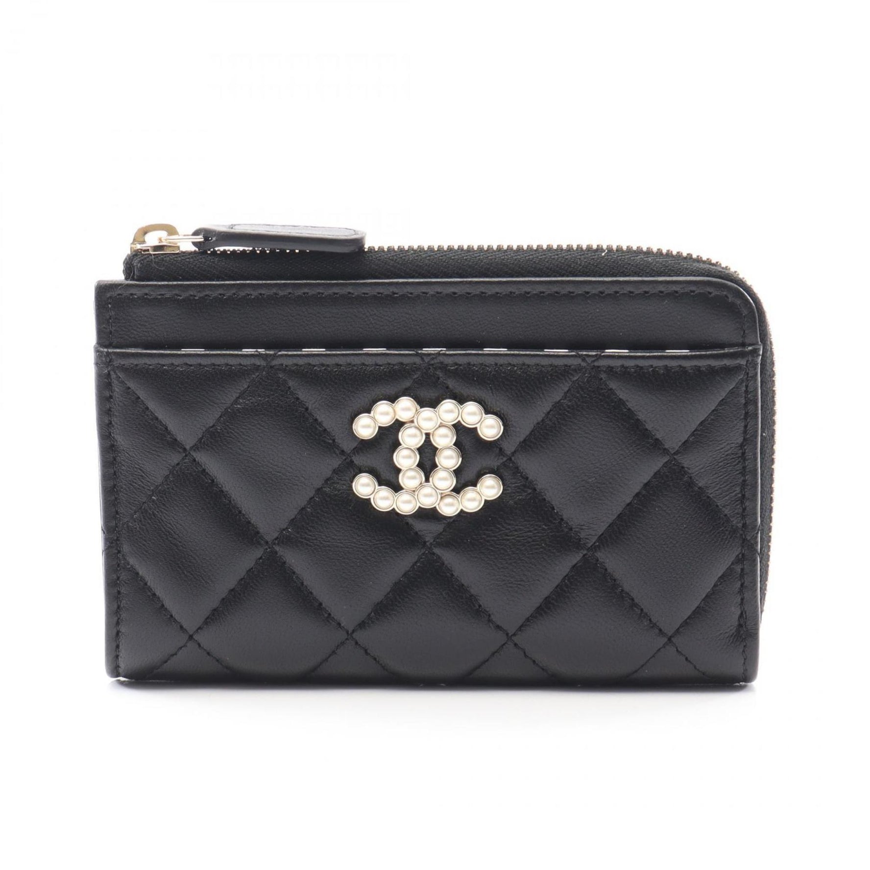 CHANEL Matelasse Coin Case Wallet, Lambskin Leather