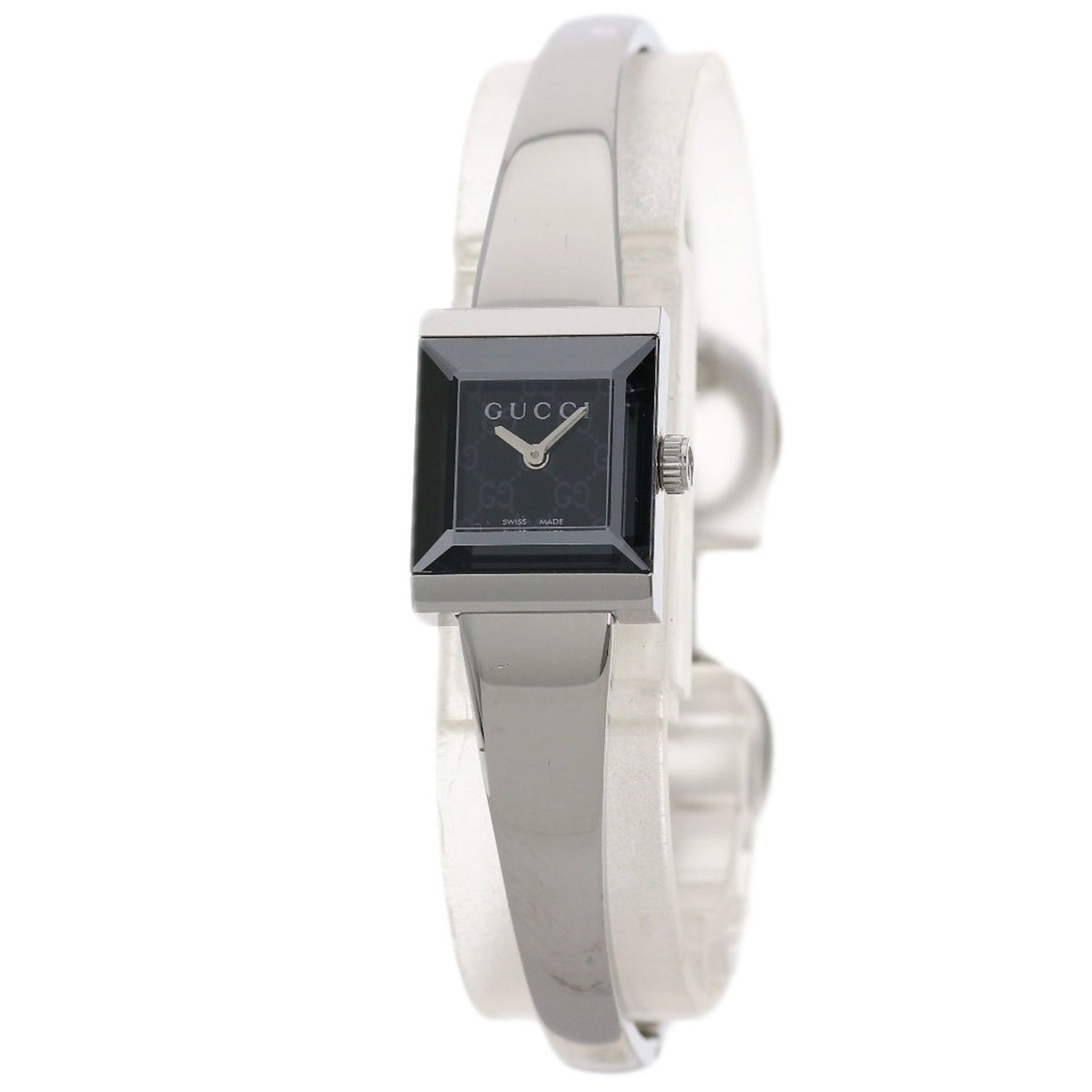 Gucci 128.5 Square Face Watch Stainless Steel SS Ladies