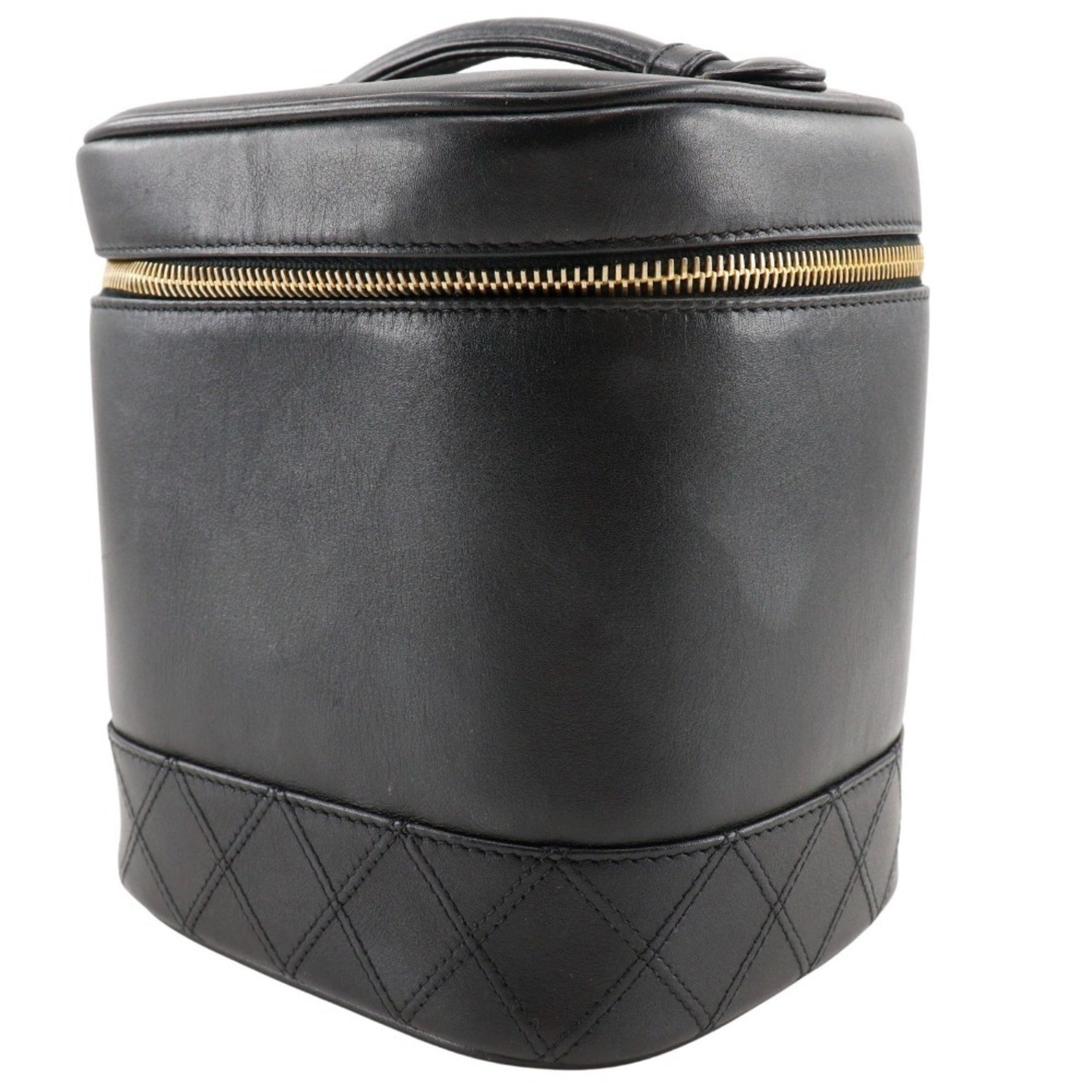 CHANEL Vanity Pouch Handbag Lambskin