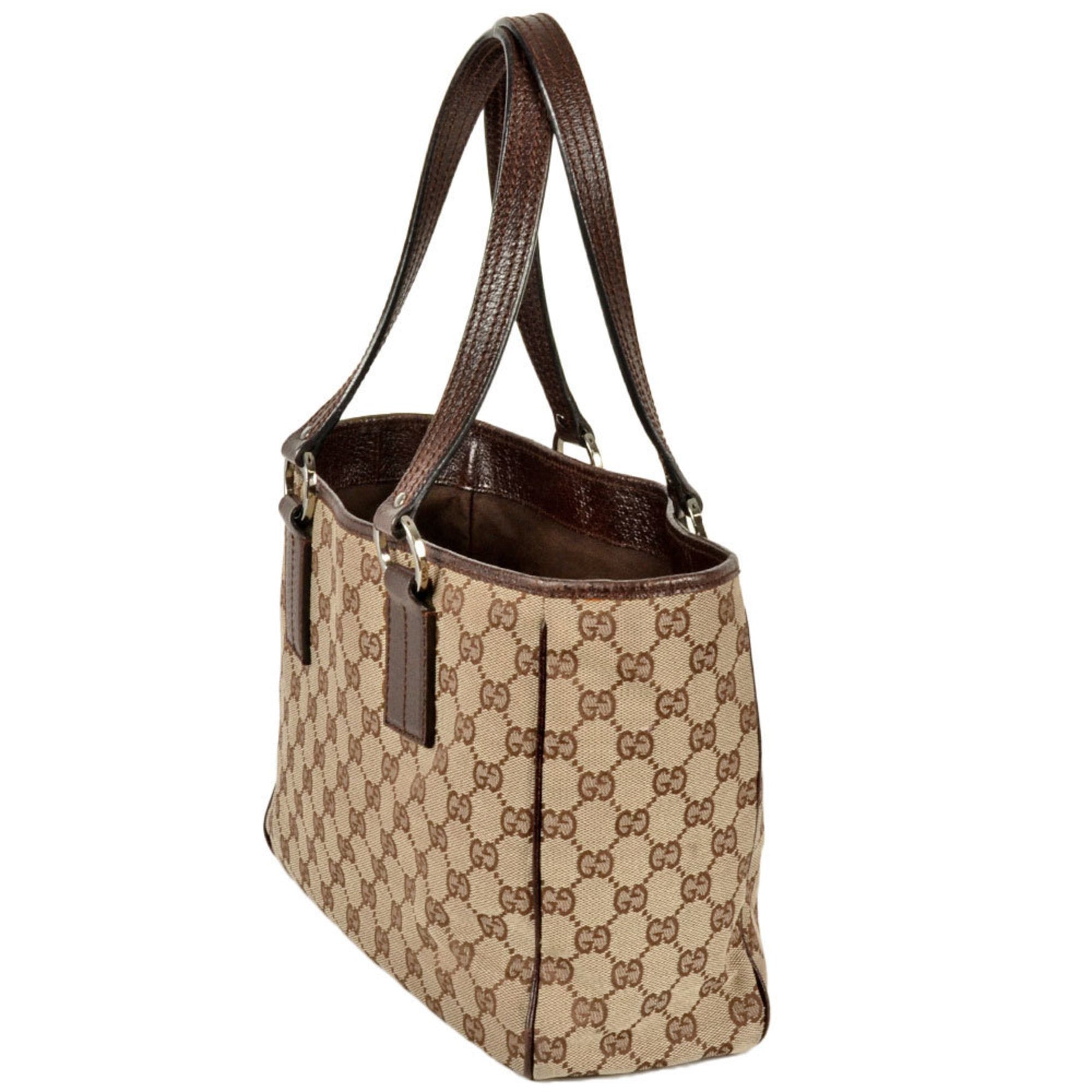 GUCCI Tote Bag GG Canvas Leather
