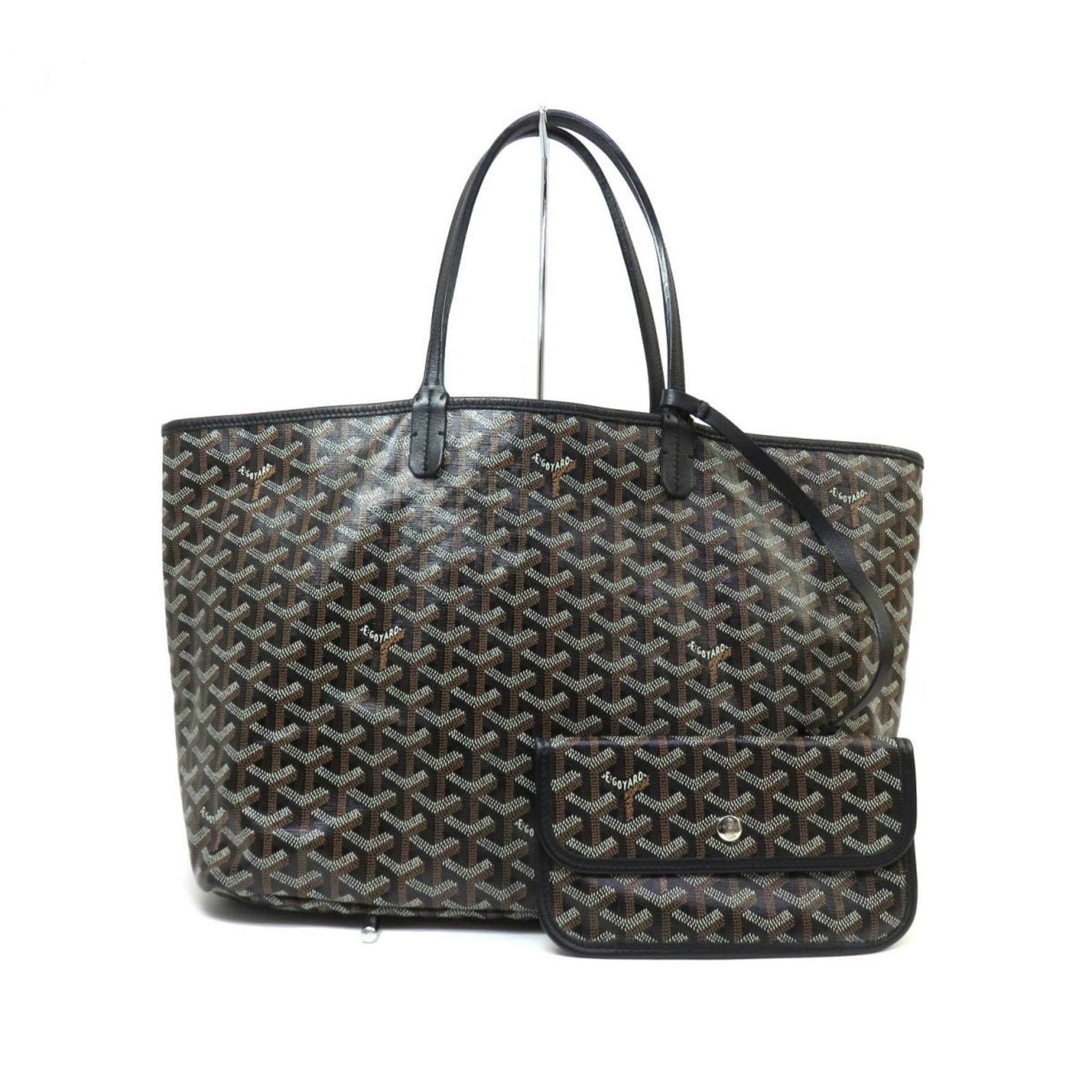 GOYARD Sarui PM Tote Bag in Herringbone Pattern, PVC-Coated Canvas