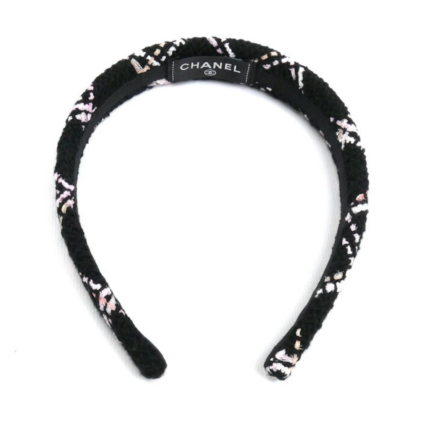 CHANEL Coco Mark Headband Black/Pink Hairband