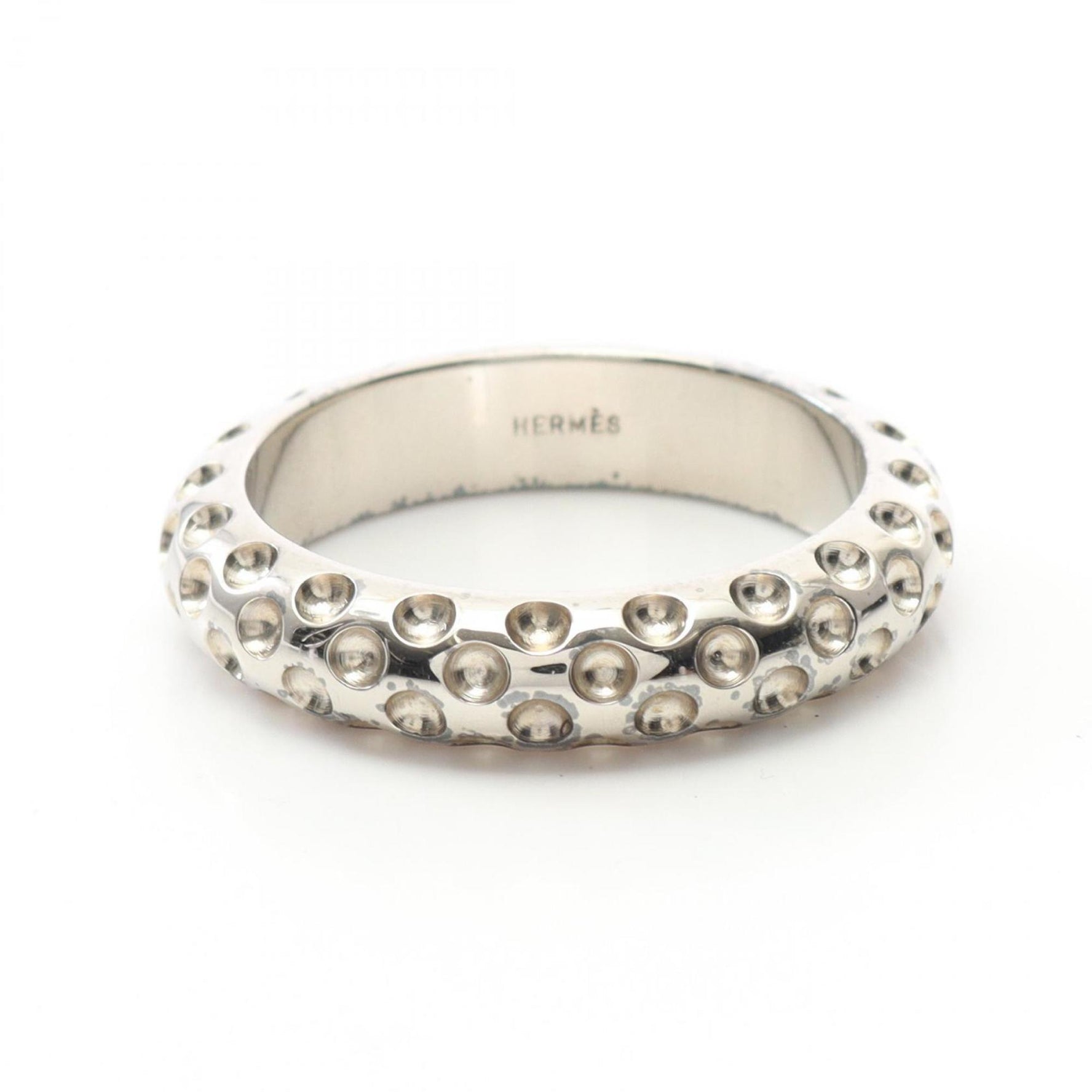 Hermes Dot Scarf Ring, Metal