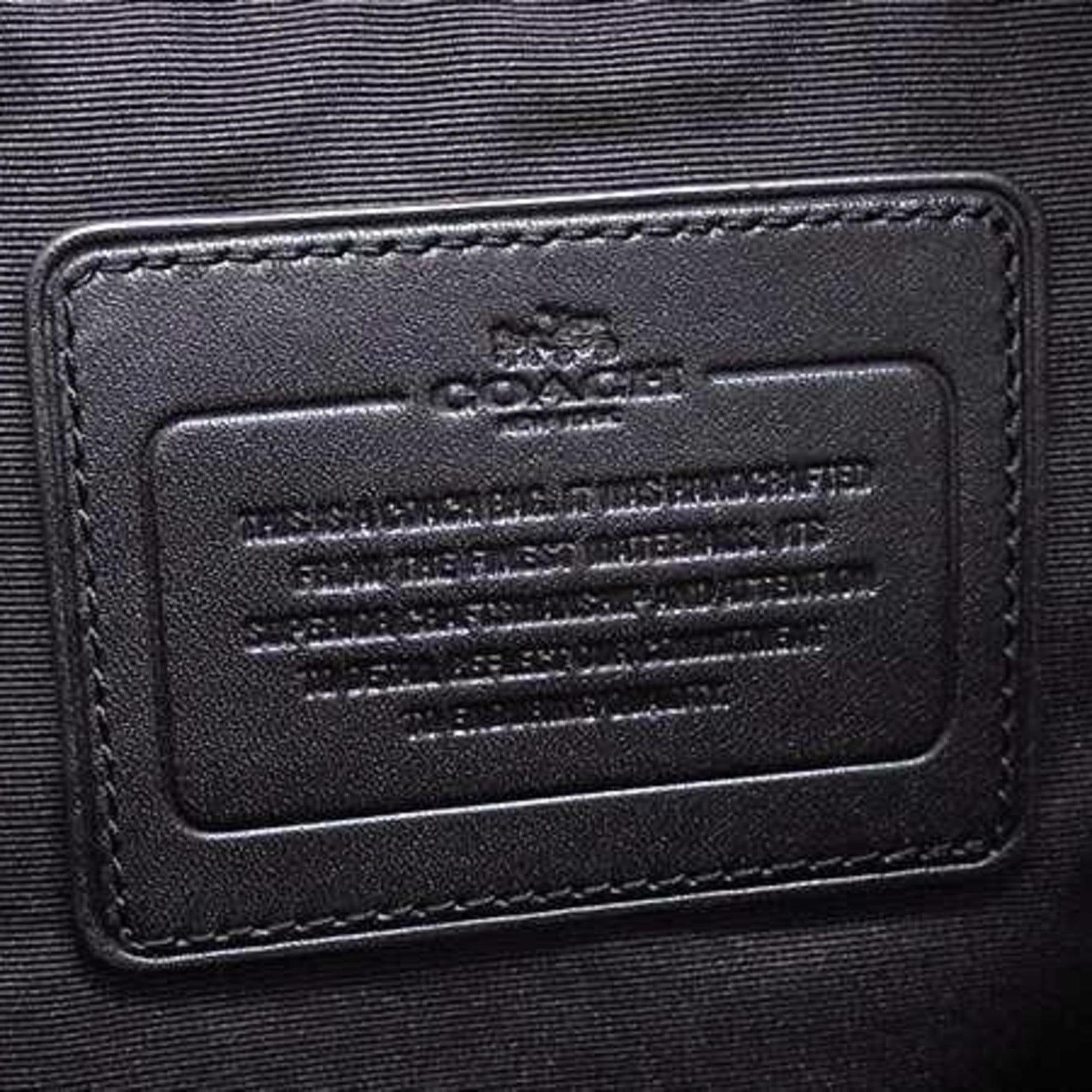 COACH Boston Bag Signature Canvas and Leather Shoulder