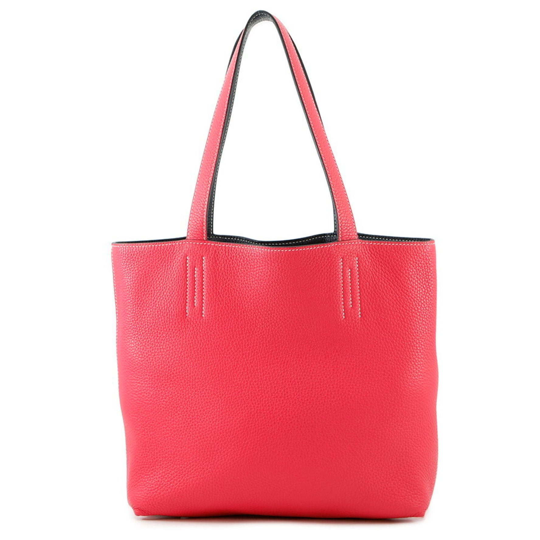 Hermes Hermès Double Sens 28 Tote Bag, Rose Extreme, Bleu Nuit, Taurillon Clemence, D Stamp
