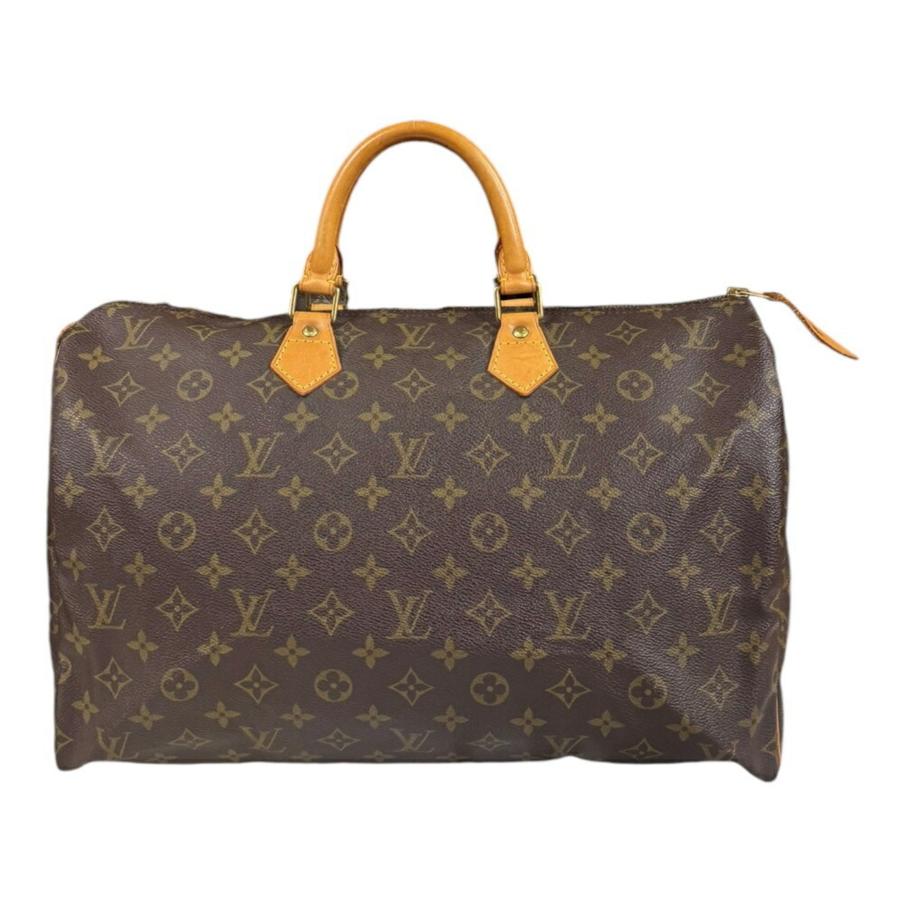 Louis Vuitton Speedy 40 Monogram Handbag Canvas Brown