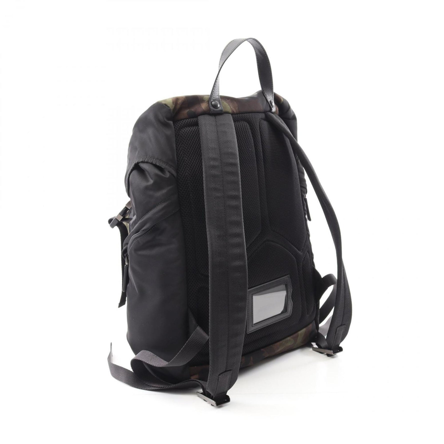 Prada TESSUTO CAMOUFLAG Nylon Rucksack Black/Khaki