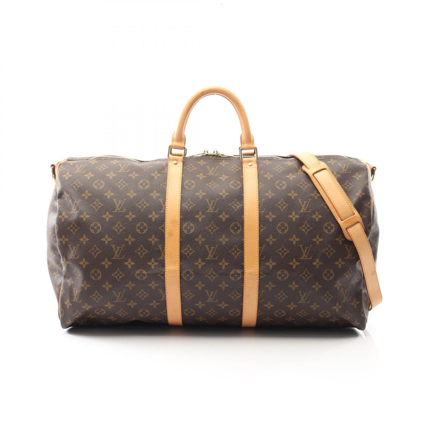 Louis Vuitton Keepall Bandouliere 55 Boston Bag, Coated Canvas and Leather, Monogram, Men's