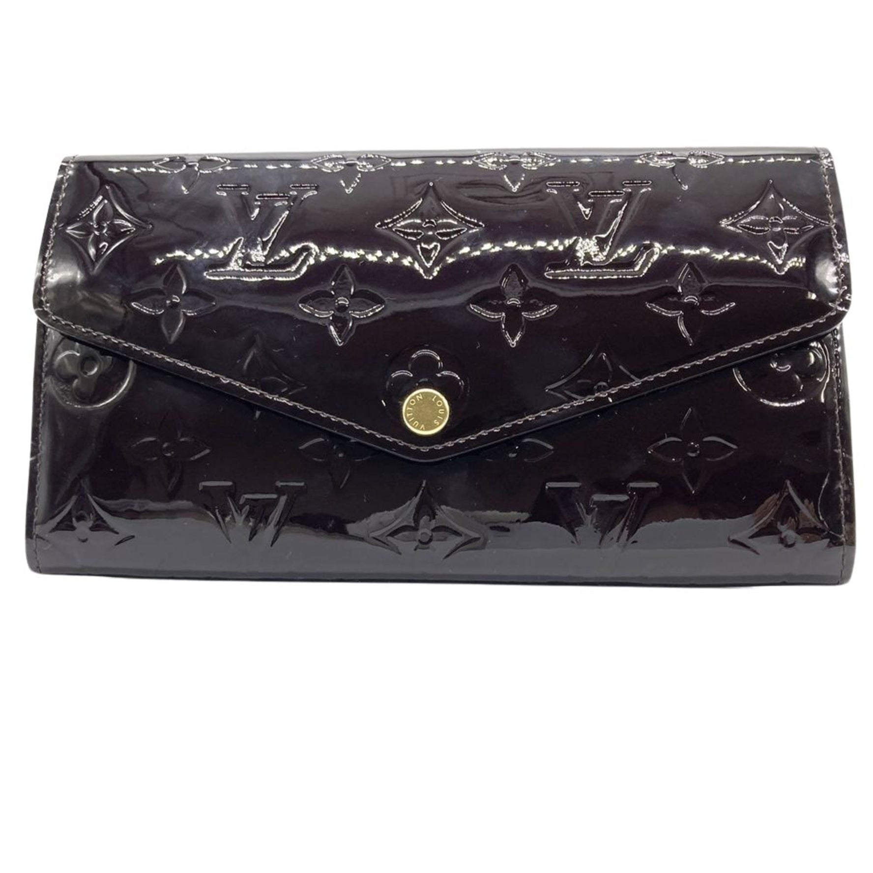 Louis Vuitton LOUIS VUITTON Portefeuille Jeanne Long Wallet Monogram Vernis Amaranth