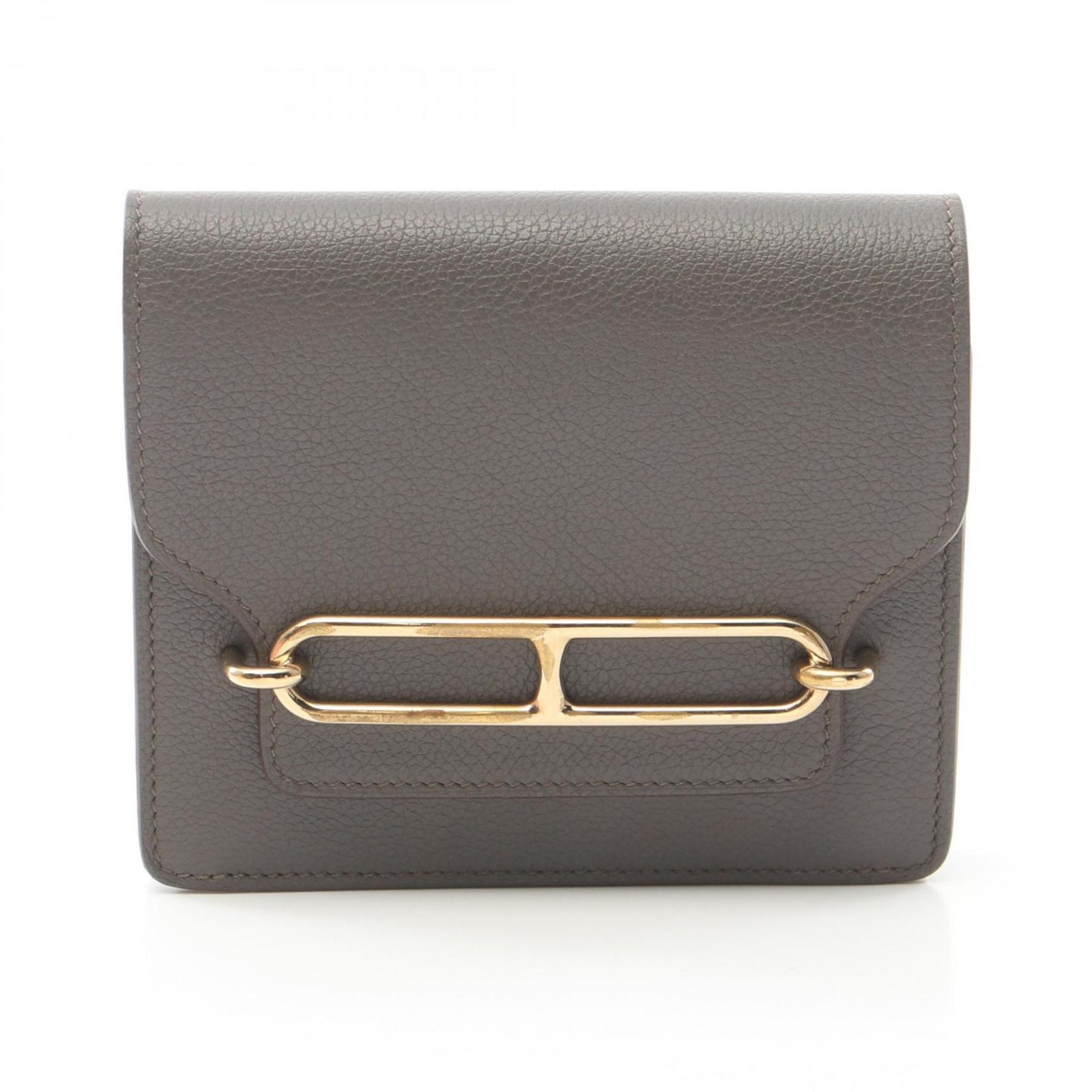 Hermes Hermès Lauris Luli Slim Bifold Wallet, Leather, Evercolor, Gray