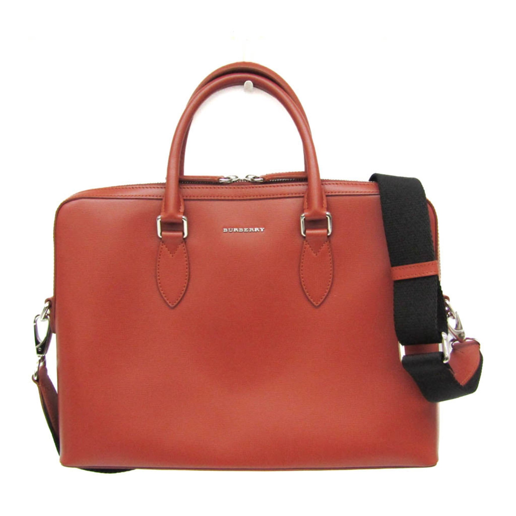 Burberry Business Bag Men,Women Leather Briefcase,Shoulder Bag Red Brown