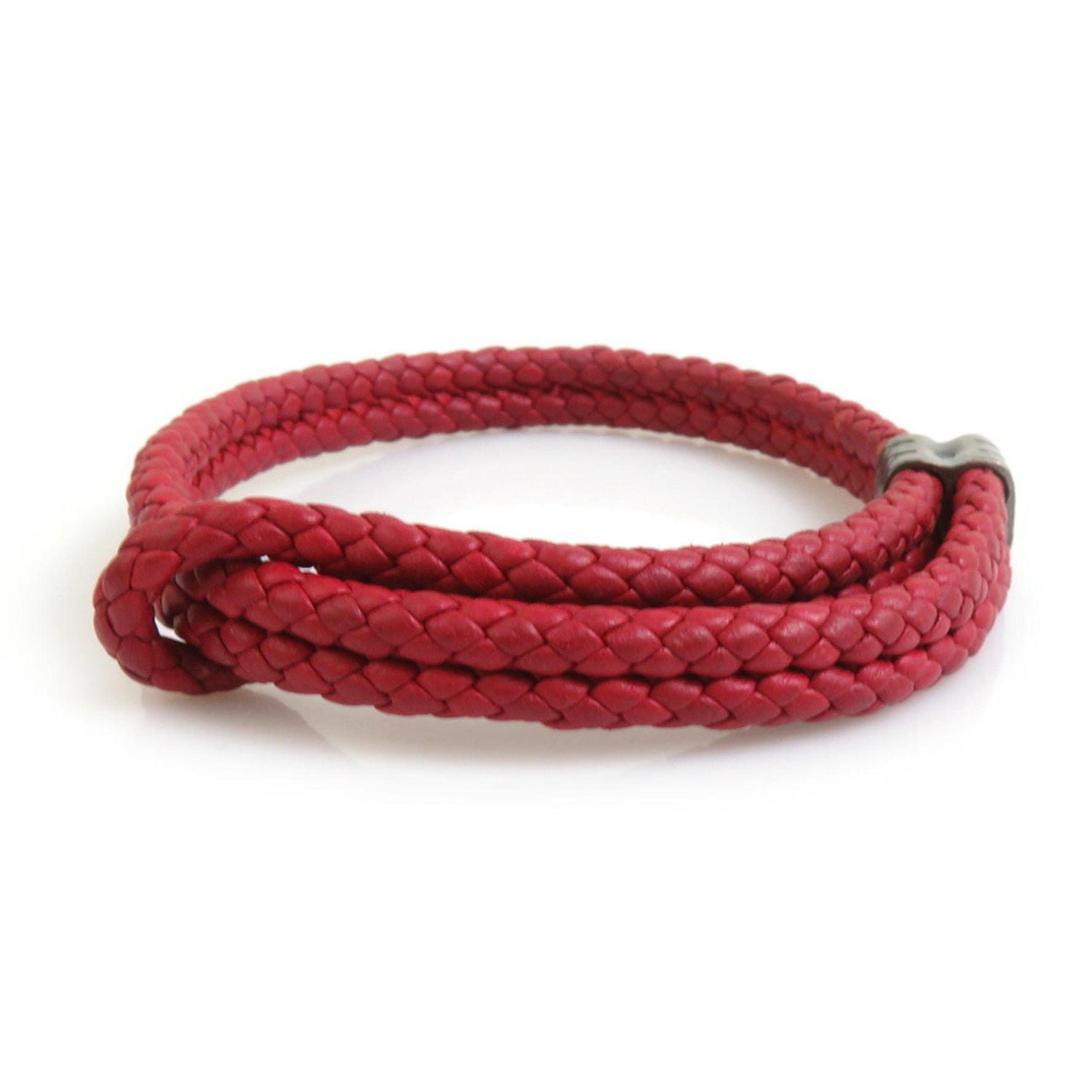 Bottega Veneta Bracelet, Leather, Red, Men's/Women's