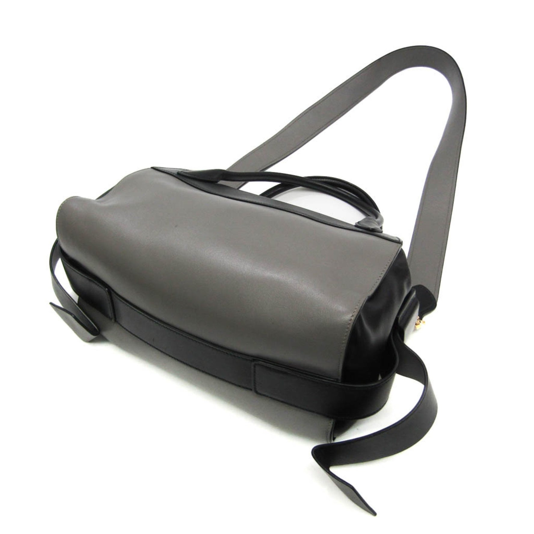 Prada Leather Handbag,Shoulder Bag Black,Gray
