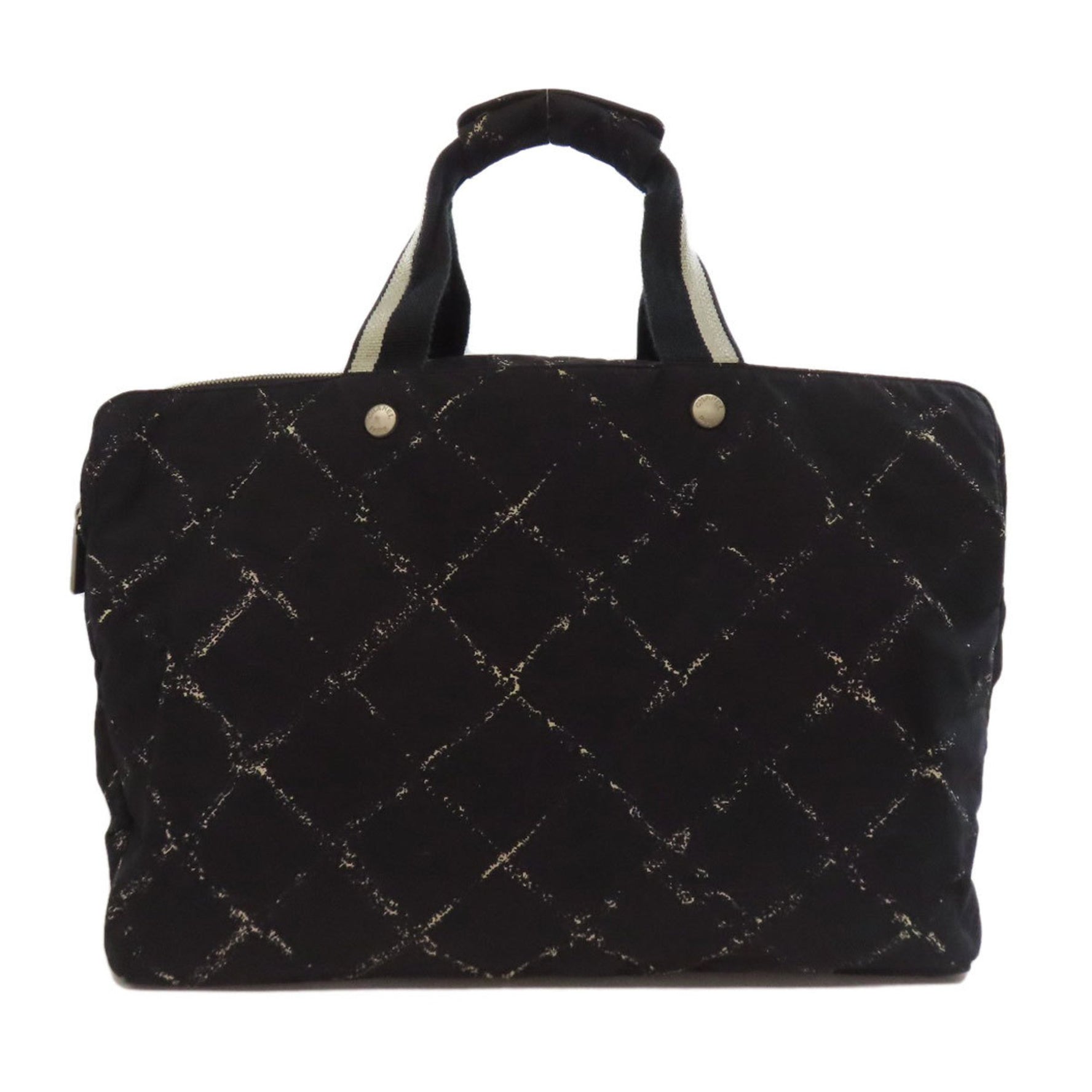 Chanel Travel Line Boston Bag, Nylon Material