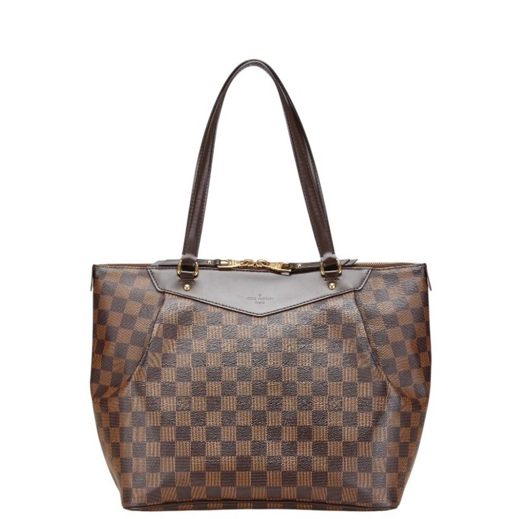 Louis Vuitton Damier Westminster GM Tote Bag Shoulder Brown PVC Leather