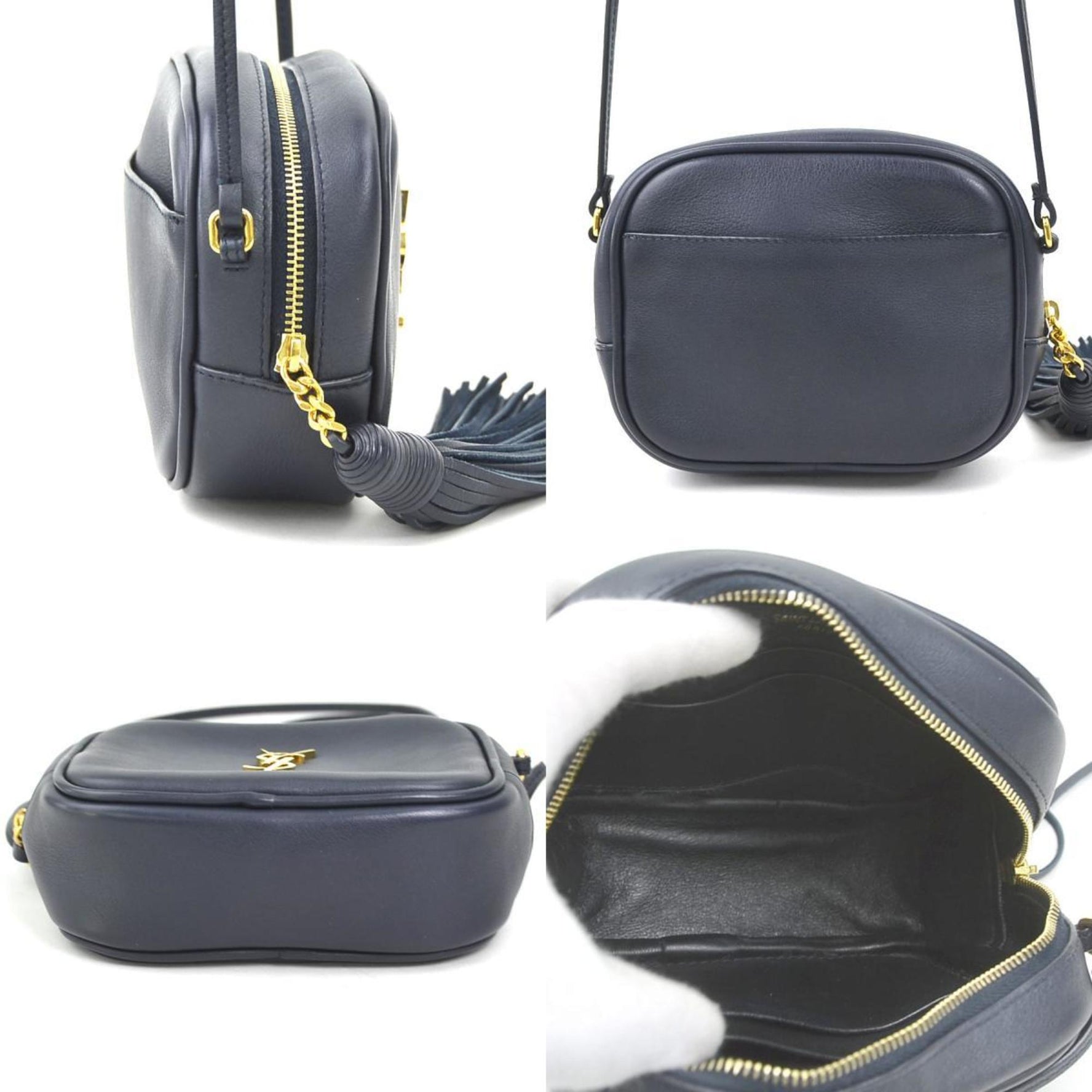 Saint Laurent shoulder bag, leather, gold