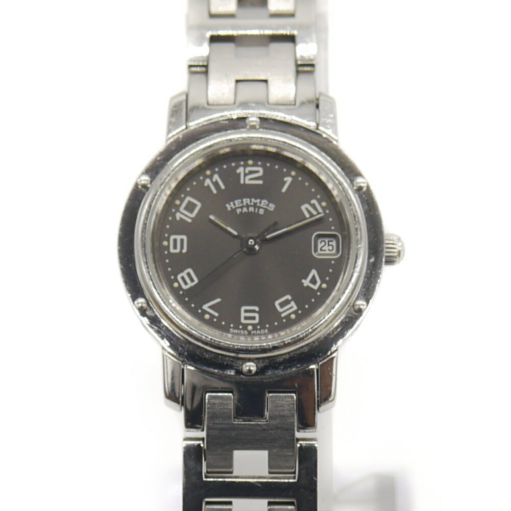 HERMES Clipper Watch Quartz Gray Dial
