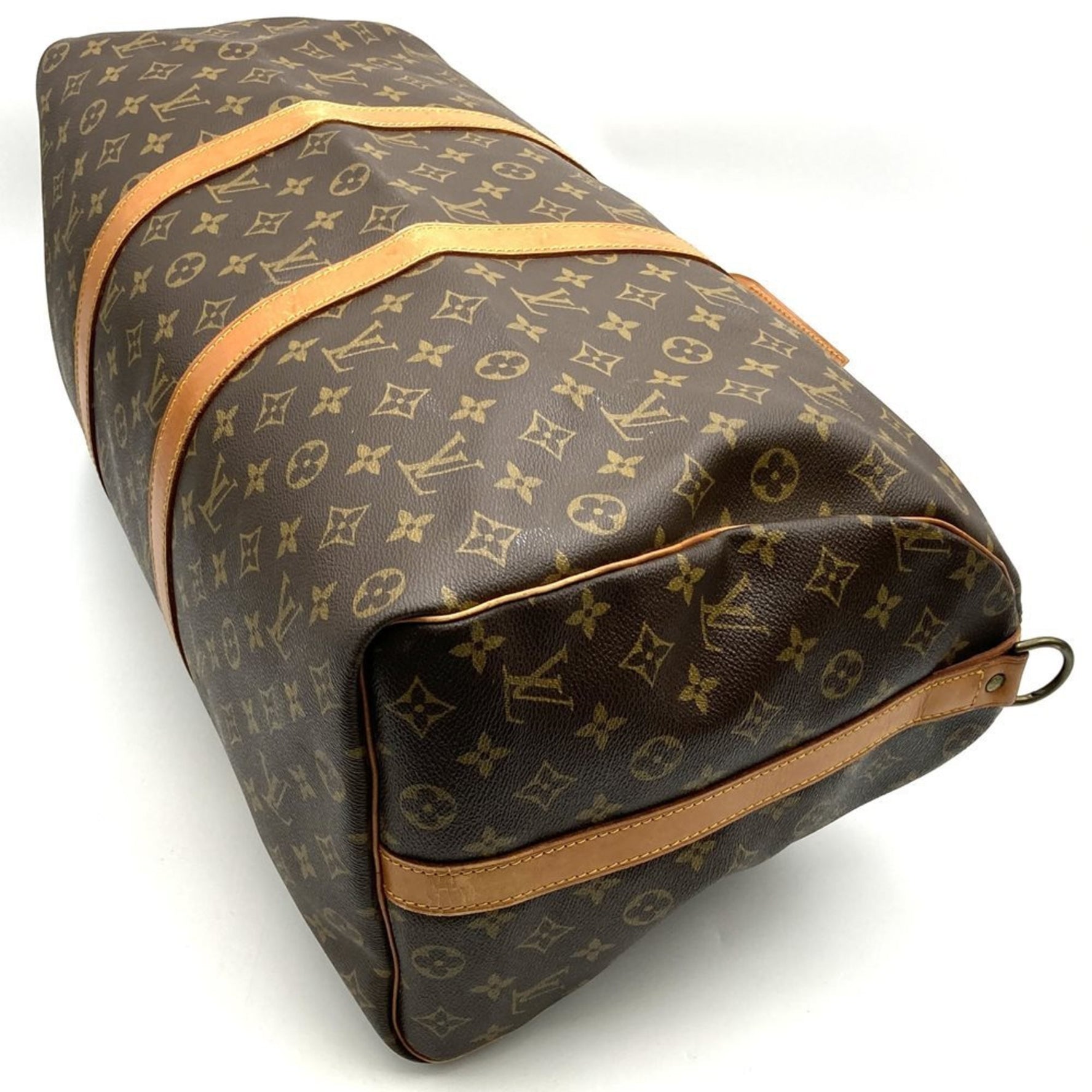 Louis Vuitton Boston Bag Keepall 50 Bandouliere Brown Monogram Canvas