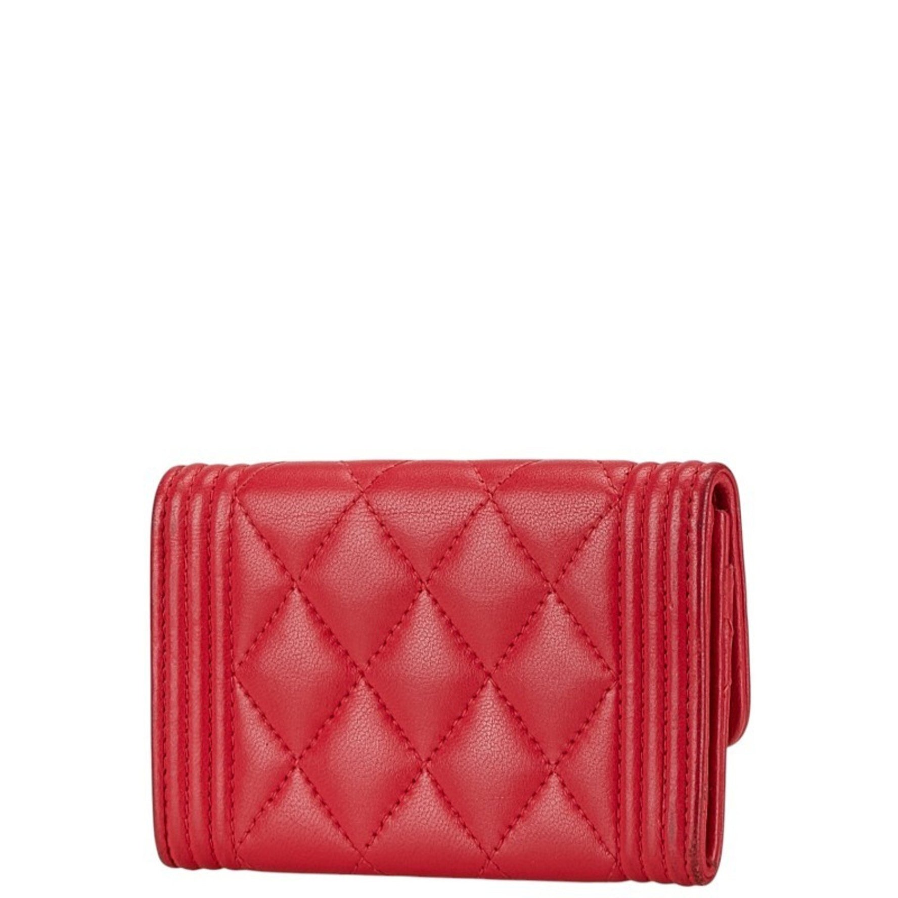 CHANEL Matelasse Coco Mark Business Card Case, Lambskin