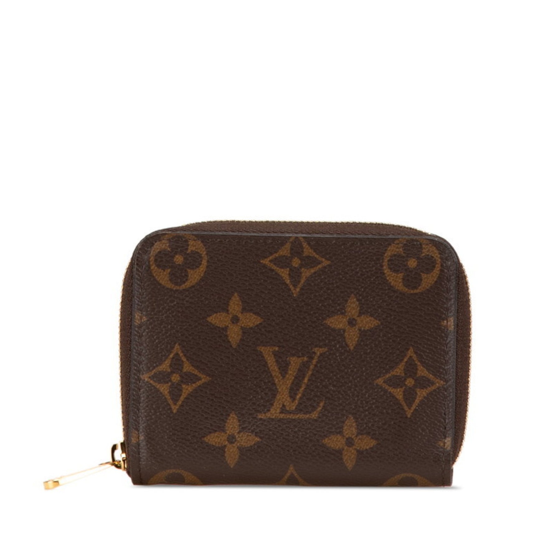 Louis Vuitton Monogram Zippy Coin Purse Case PVC Leather