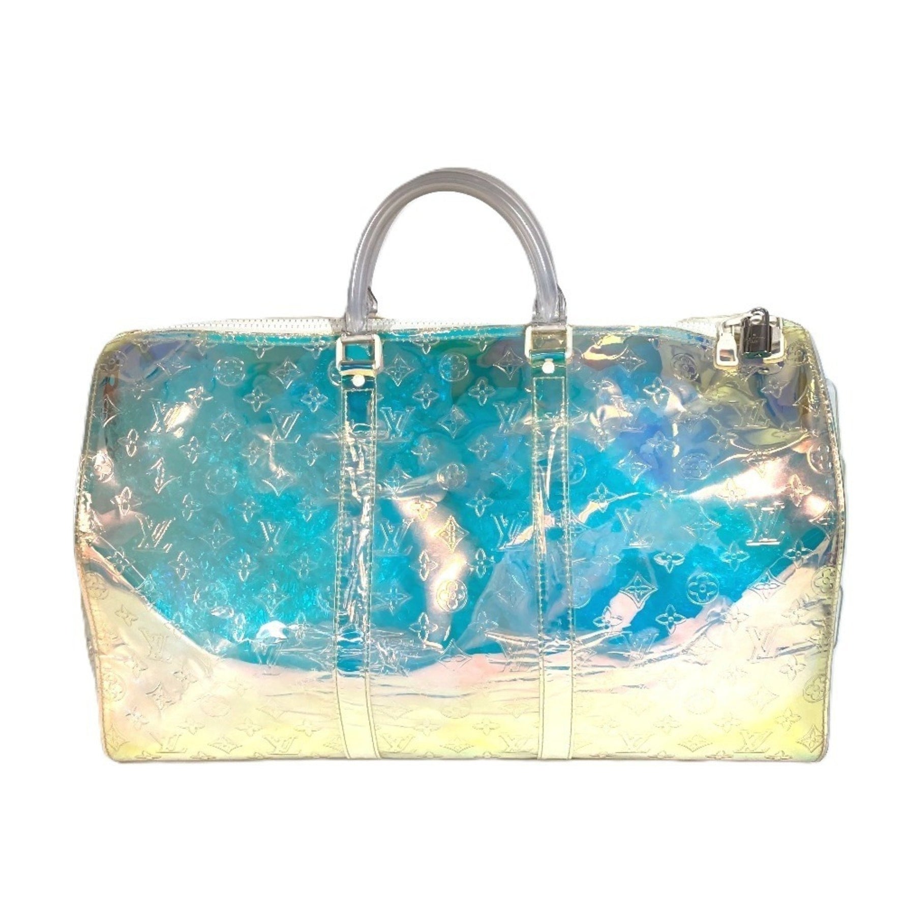 Louis Vuitton Monogram Prism Keepall Bandouliere 50 Travel Bag Shoulder Boston Aurora