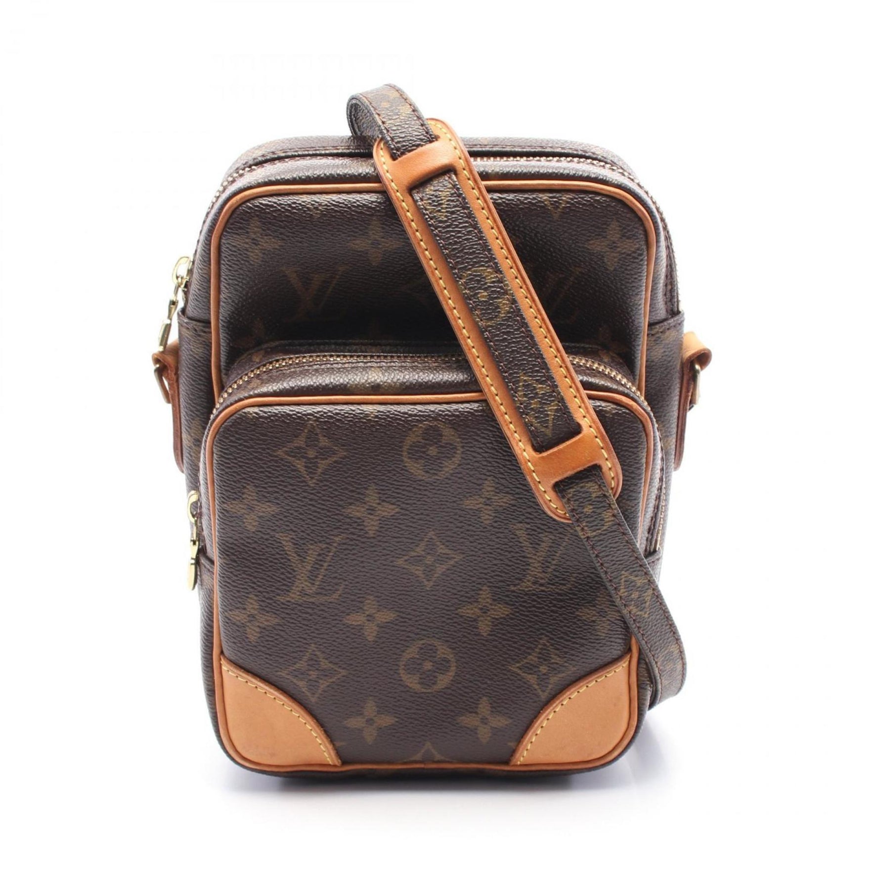 Louis Vuitton Amazon Monogram Shoulder Bag Coated Canvas Leather