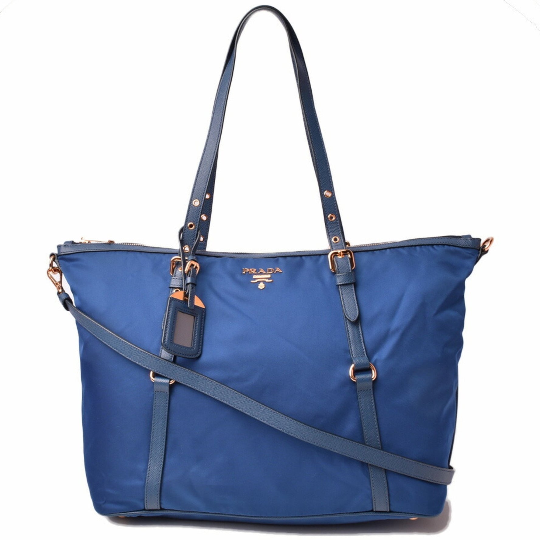 Prada Shoulder Bag Tote 2way PRADA 1BG253 TESSUTO BLUETTE Blue